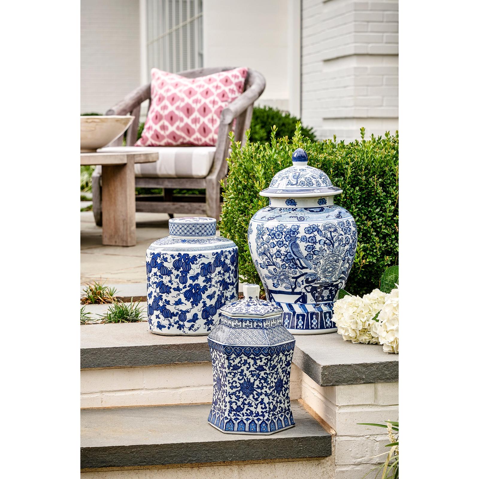 Chelsea House Floral Covered Urn