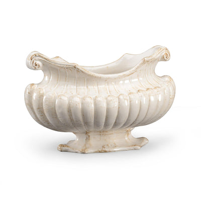 Chelsea House Antique White Oval Pot