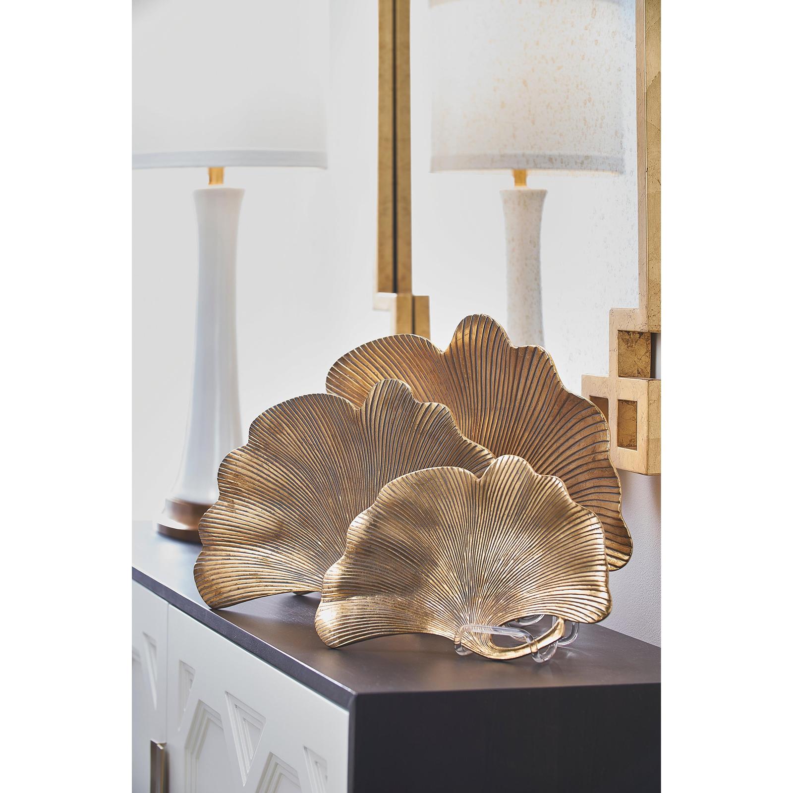 Chelsea House Gold Lotus Leaf Trays, Set of 3