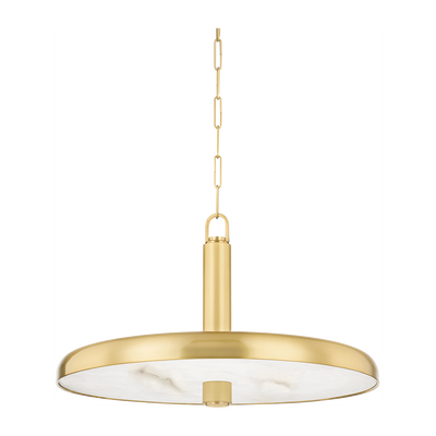 Hudson Valley Lighting Reynolds 1 Light 28 inch Aged Brass Pendant Ceiling Light