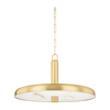 Hudson Valley Lighting Reynolds 1 Light 28 inch Aged Brass Pendant Ceiling Light