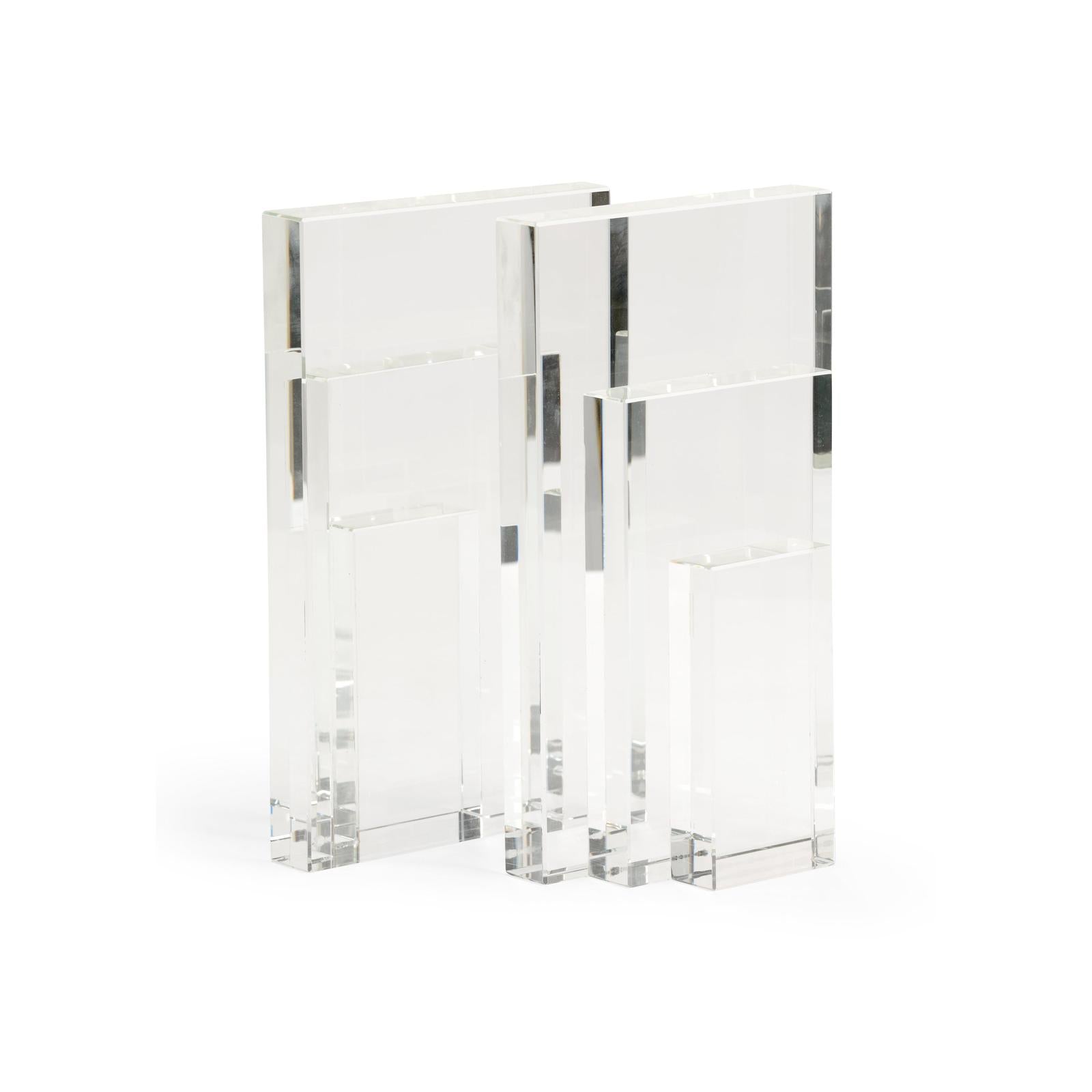 Chelsea House Crystal Bookends, Set of 2