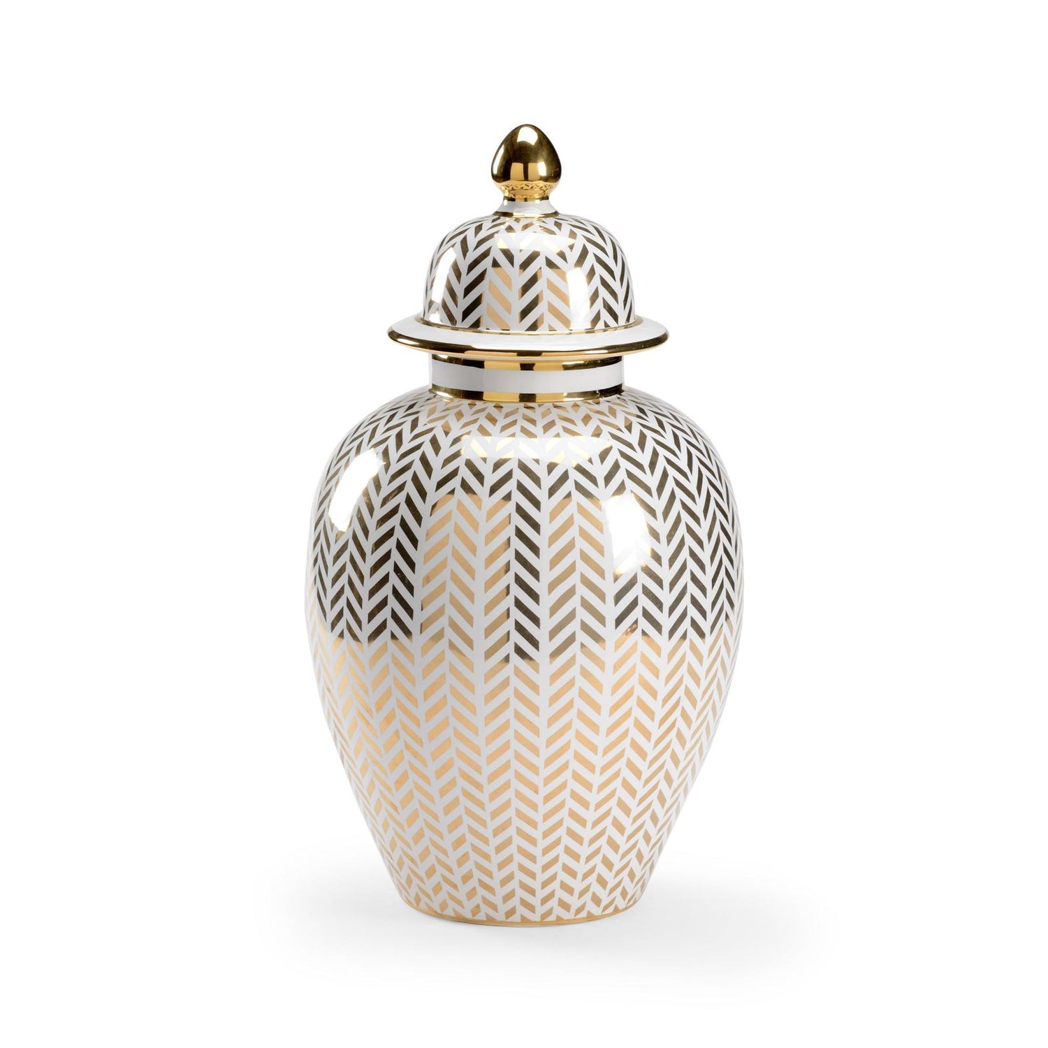 Chelsea House Herringbone Coverd Gold Urn