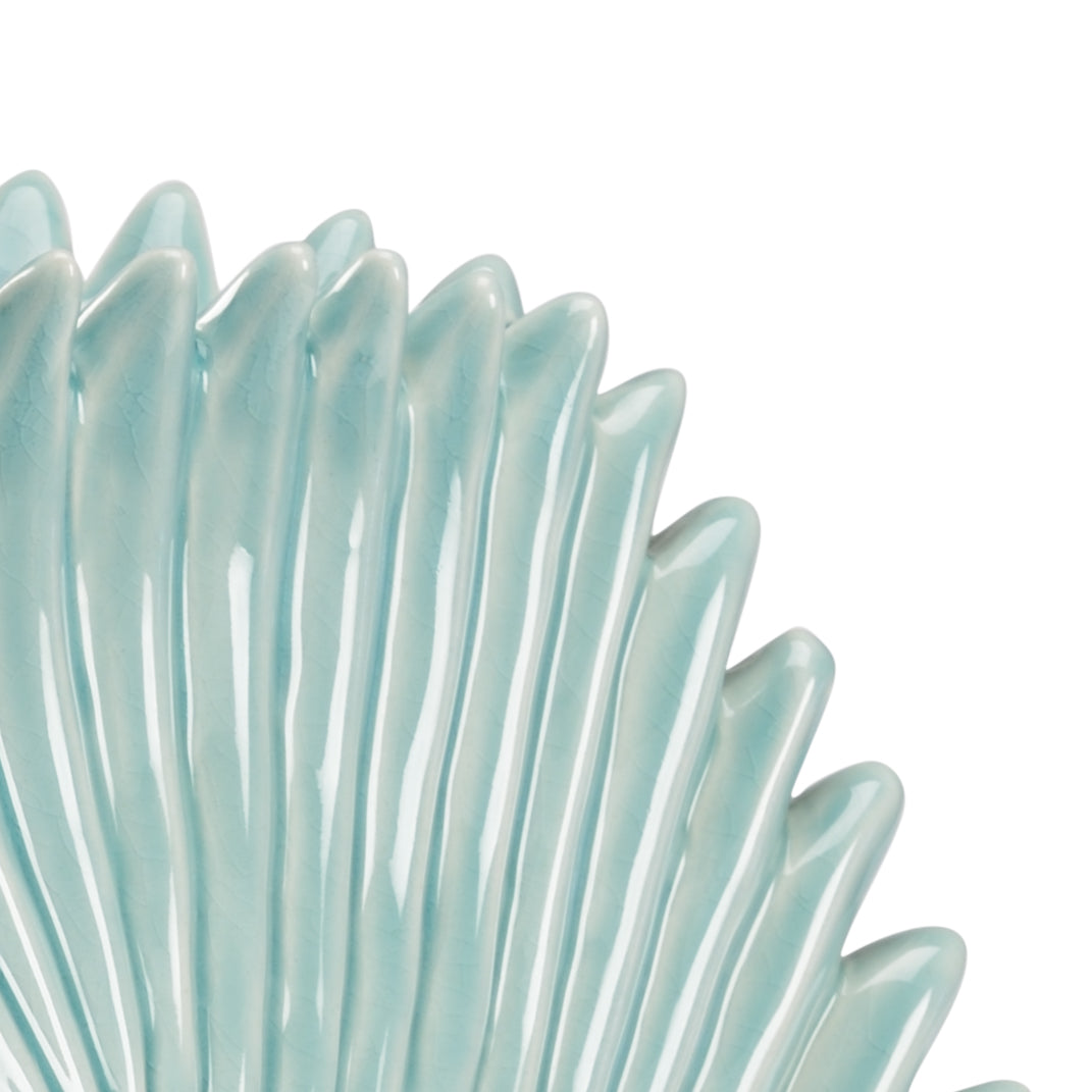 Chelsea House Seafoam Palm Leaf Vase