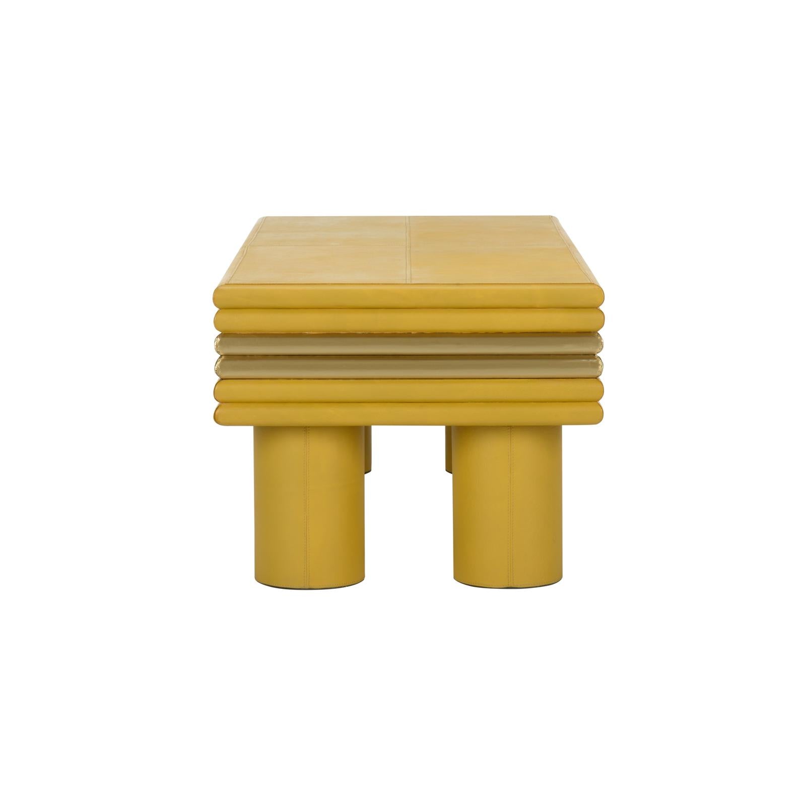 Chelsea House Coulter Leather Cocktail Table
