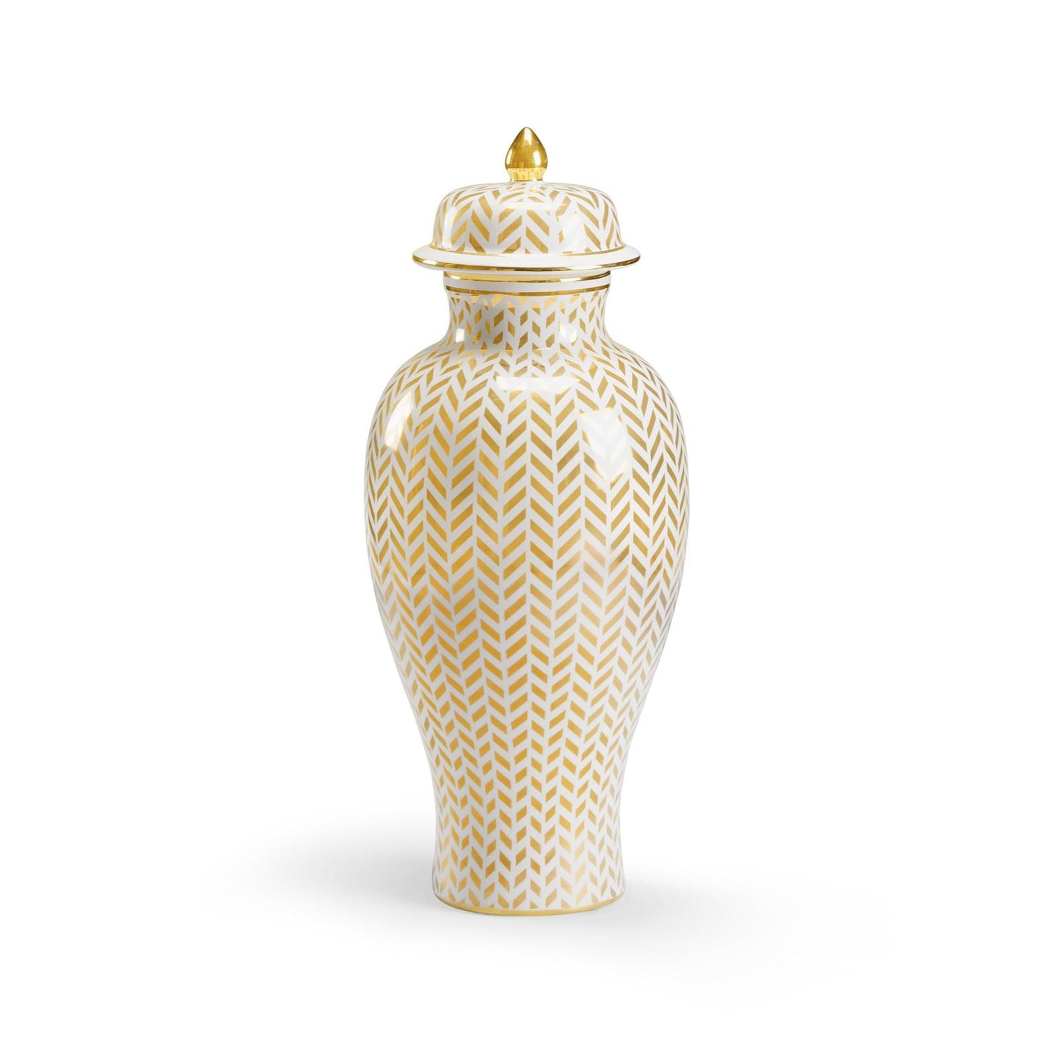 Chelsea House Herringbone Gold Vase