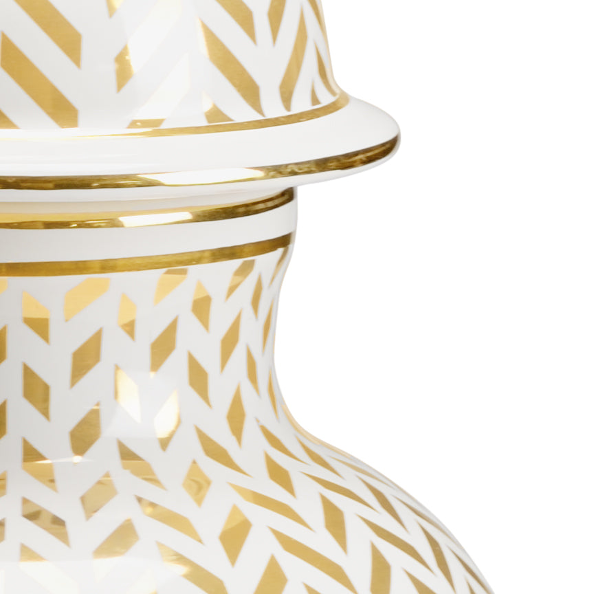 Chelsea House Herringbone Gold Vase
