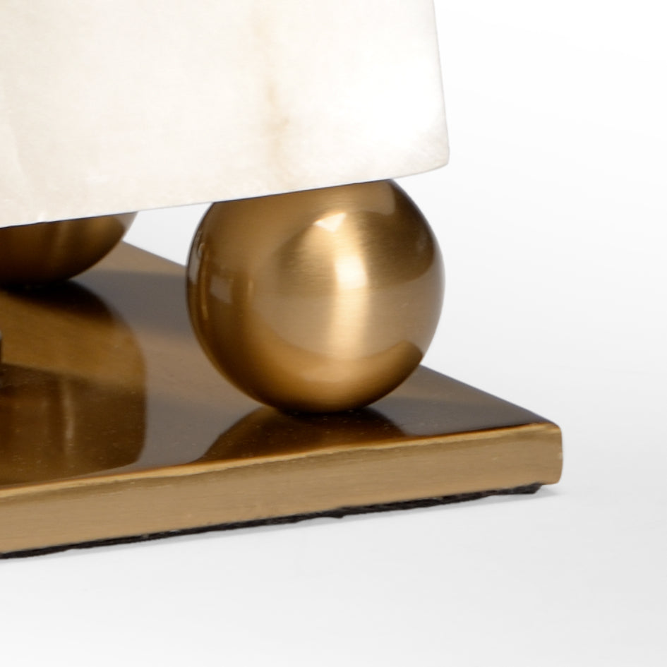 Chelsea House Alabaster Obelisk Iron Base