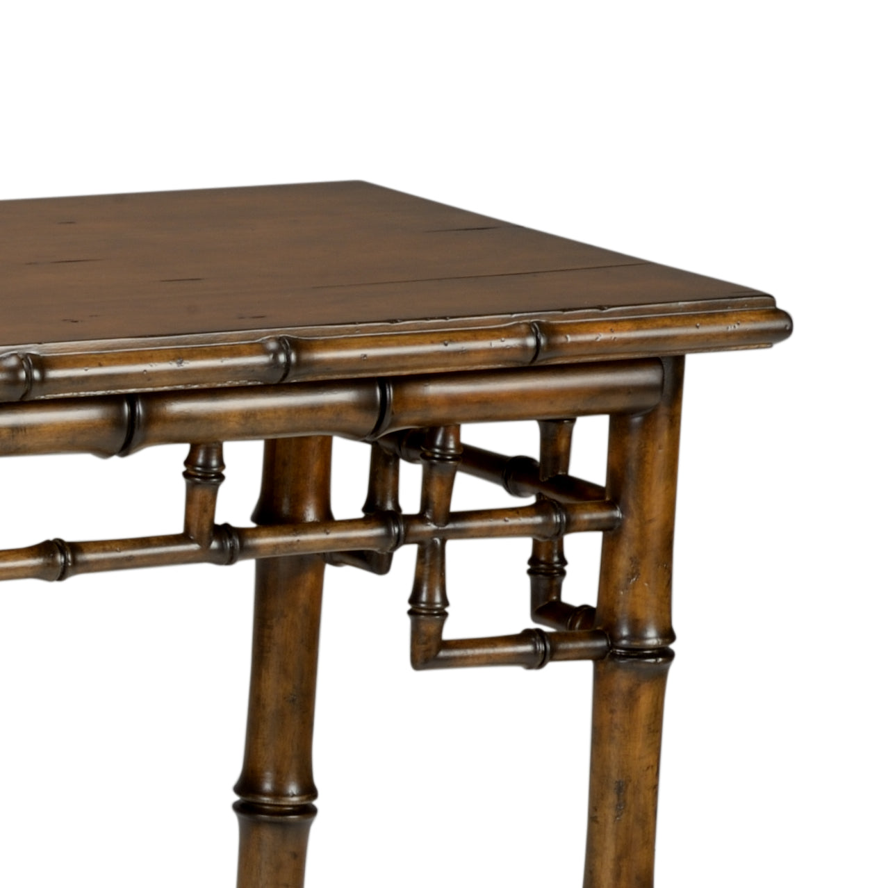 Chelsea House Sheraton Walnut Bamboo Console