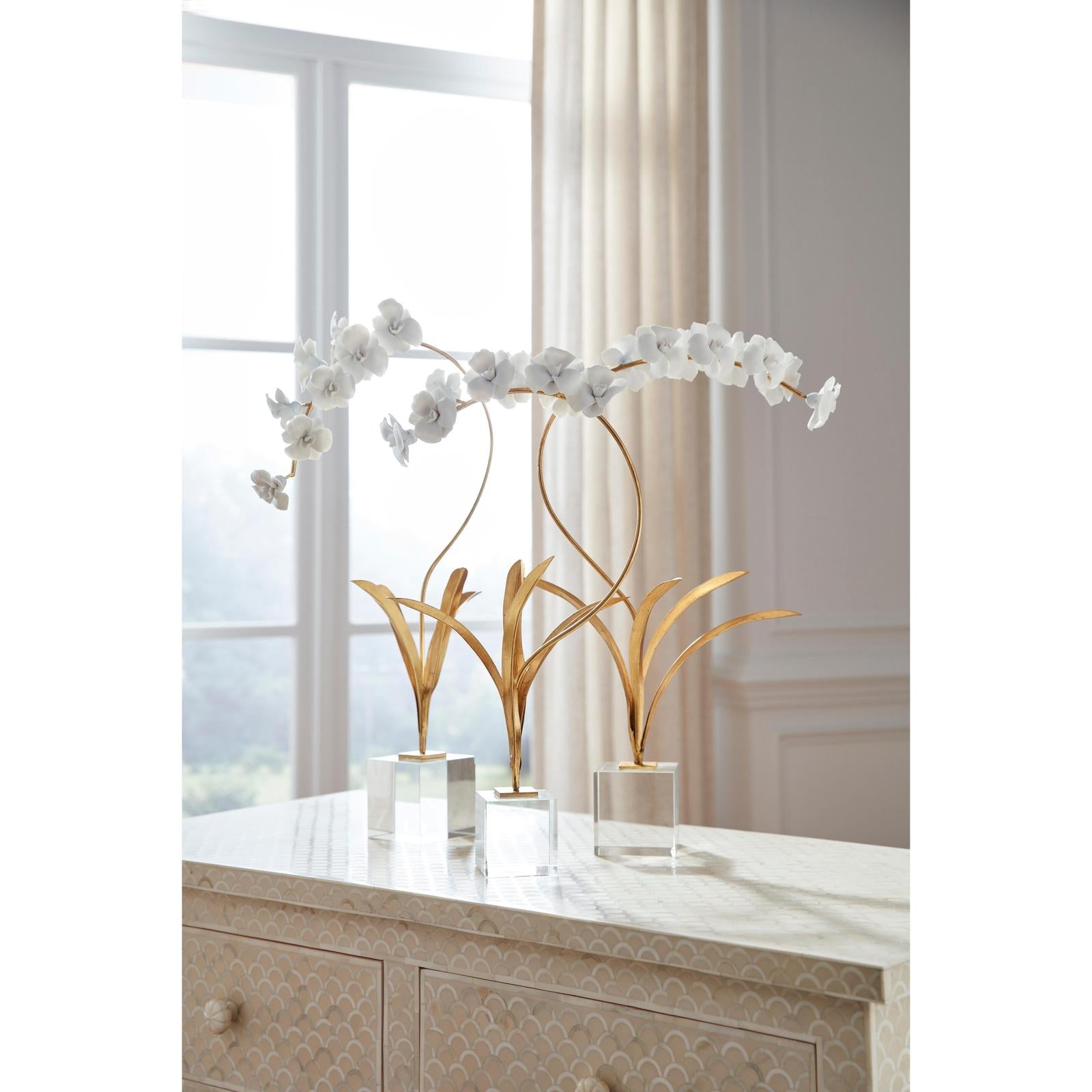 Chelsea House Large Orchid On Stand Porcelain Flower