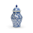 Chelsea House Blue And White Covered Vase