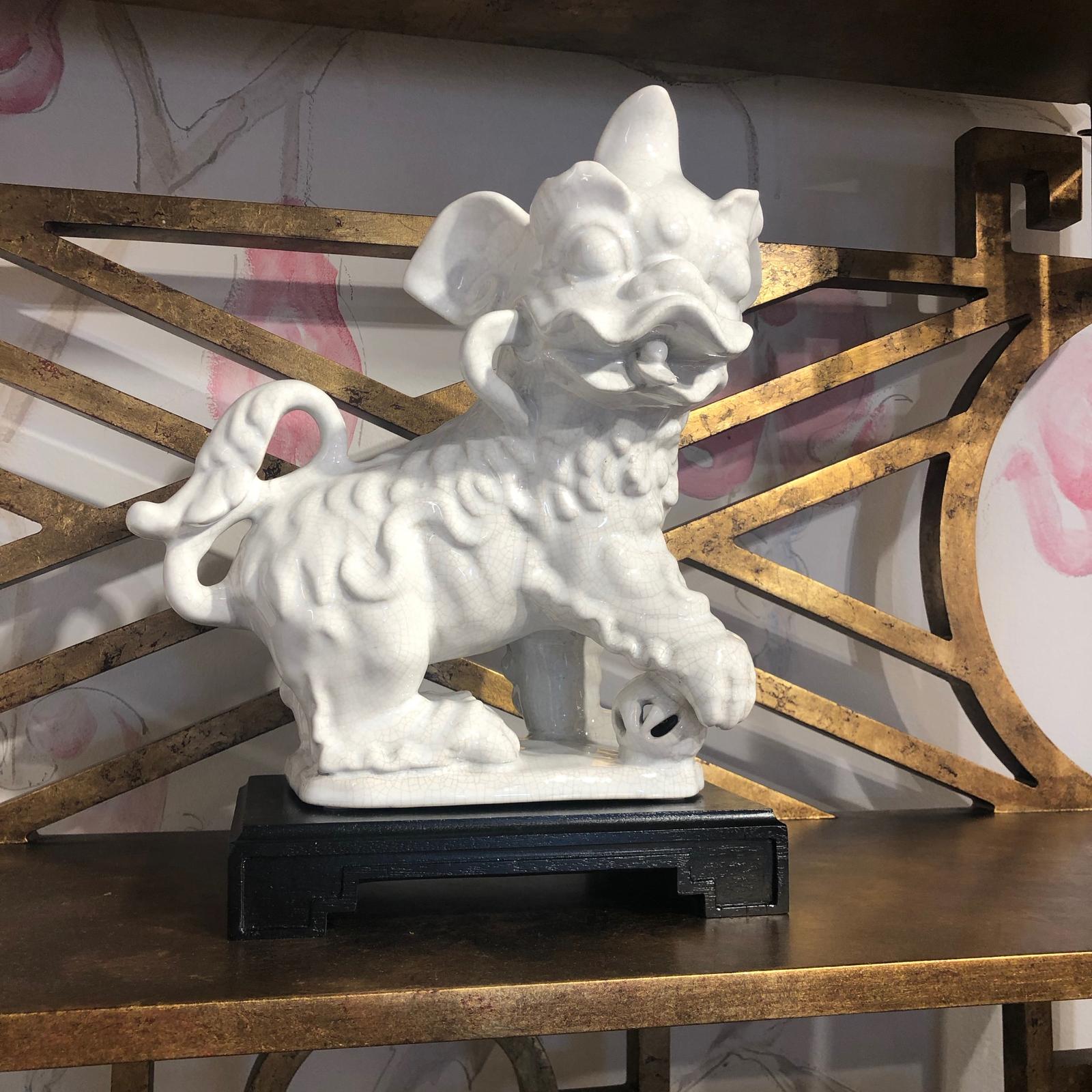 Chelsea House White Chinese Dogs Figure, Set of 2