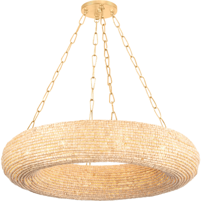 Corbett Lure 10 Light Vintage Gold Leaf Chandelier Ceiling Light