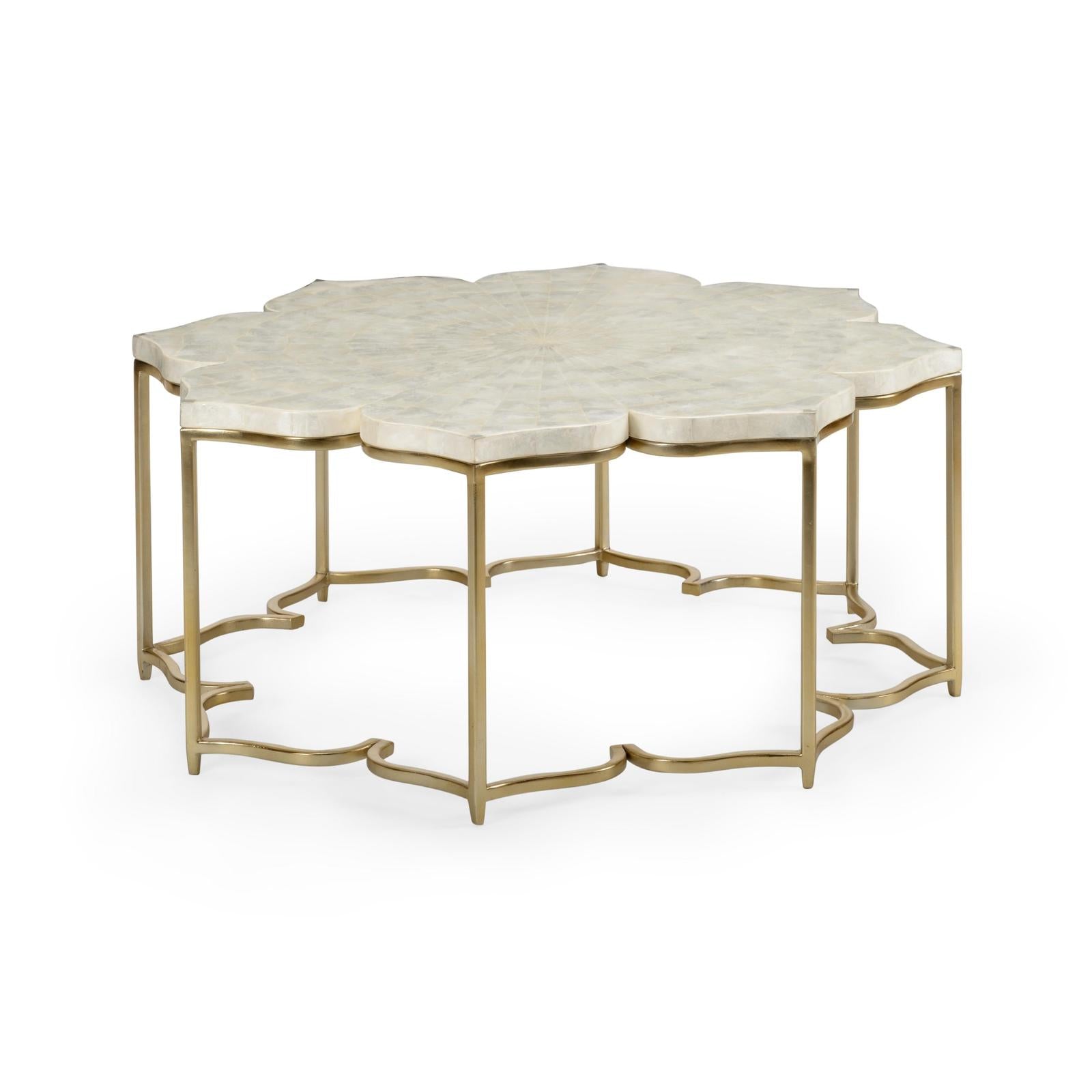 Chelsea House Lotus Flower Cocktail Table