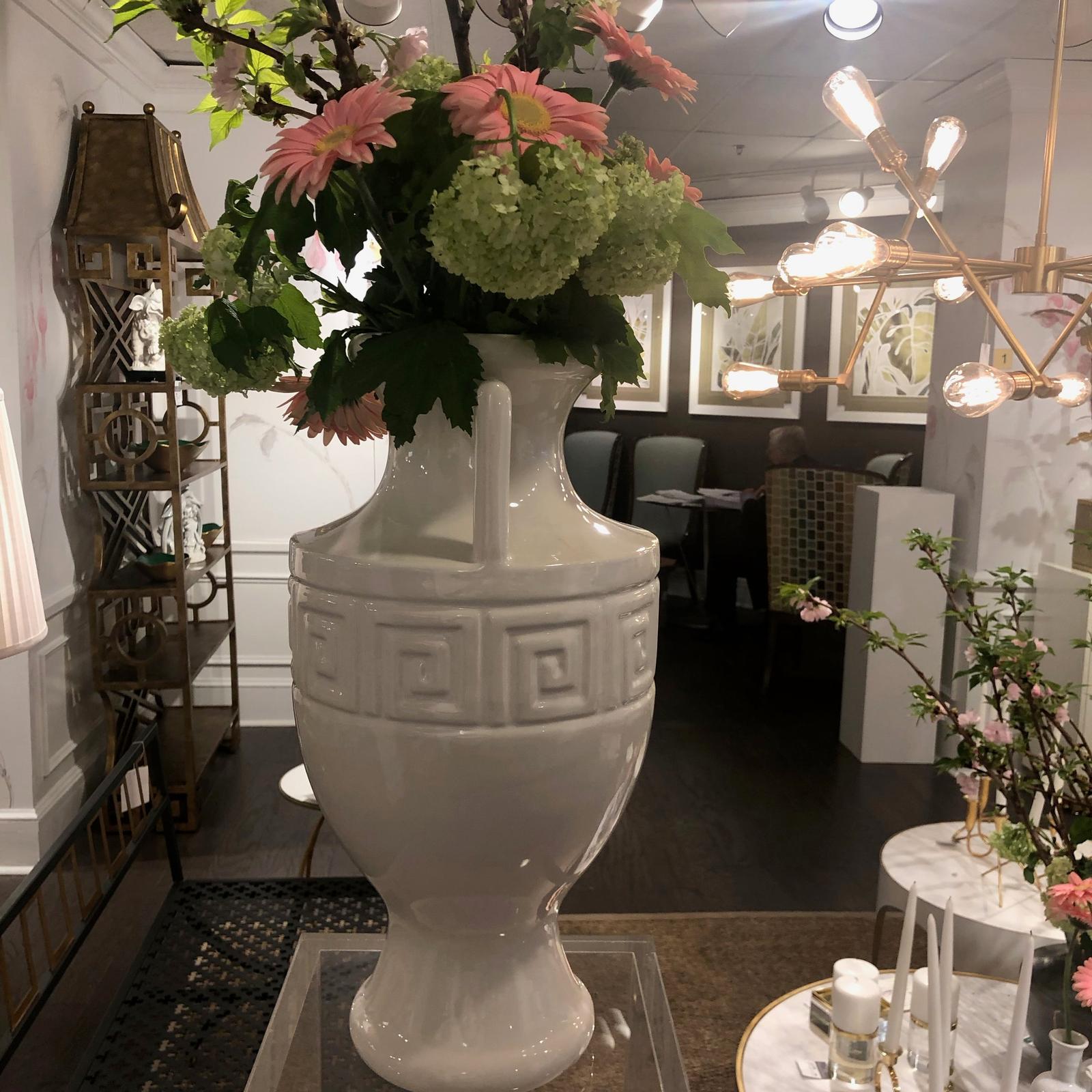 Chelsea House Grecian White Ceramic Urn I