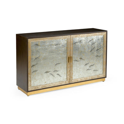 Chelsea House Chinoiserie Fish Painted Cabinet