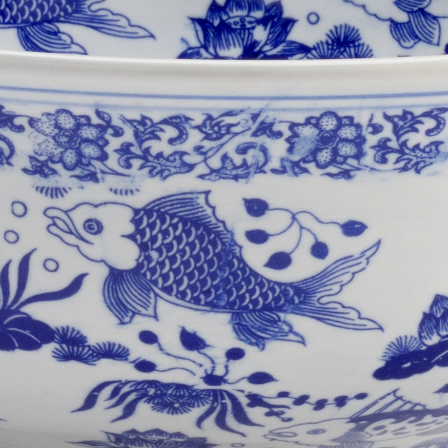 Chelsea House Blue and White Fish Bowl
