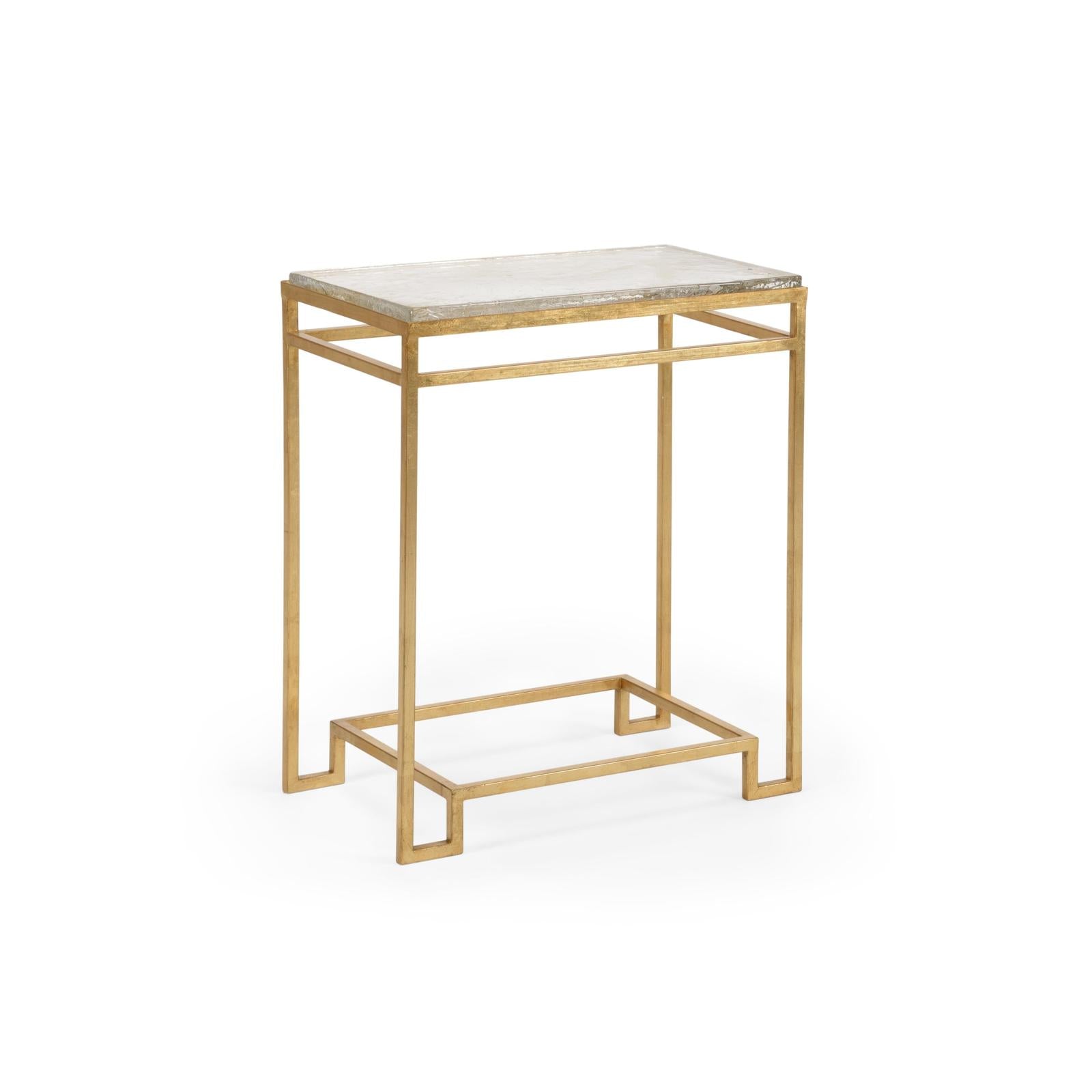Chelsea House Seed Glass Gold Side Table