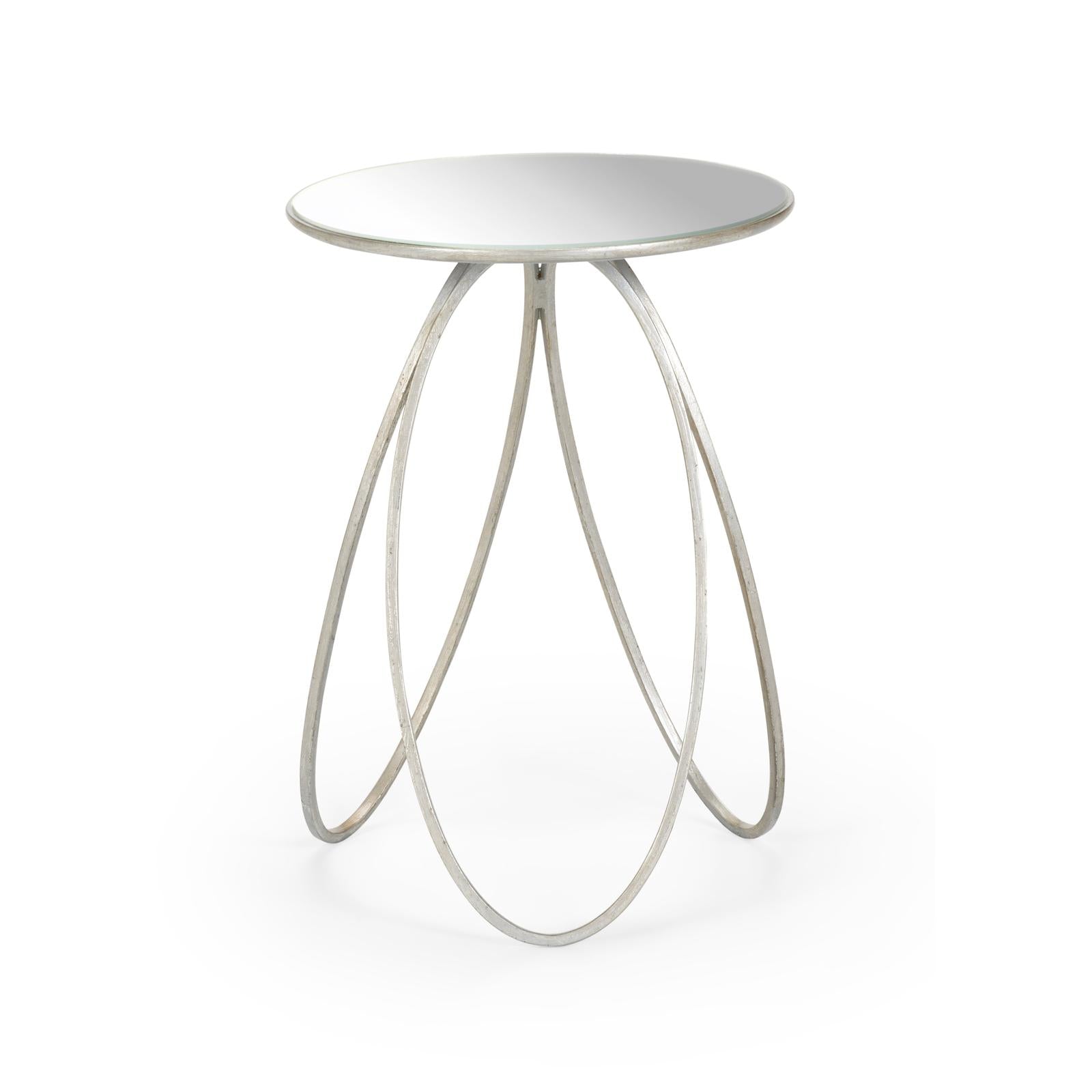Chelsea House Silver Tri Leg Accent Table