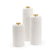 Chelsea House White Bamboo Canisters, Set of 3