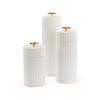 Chelsea House White Bamboo Canisters, Set of 3