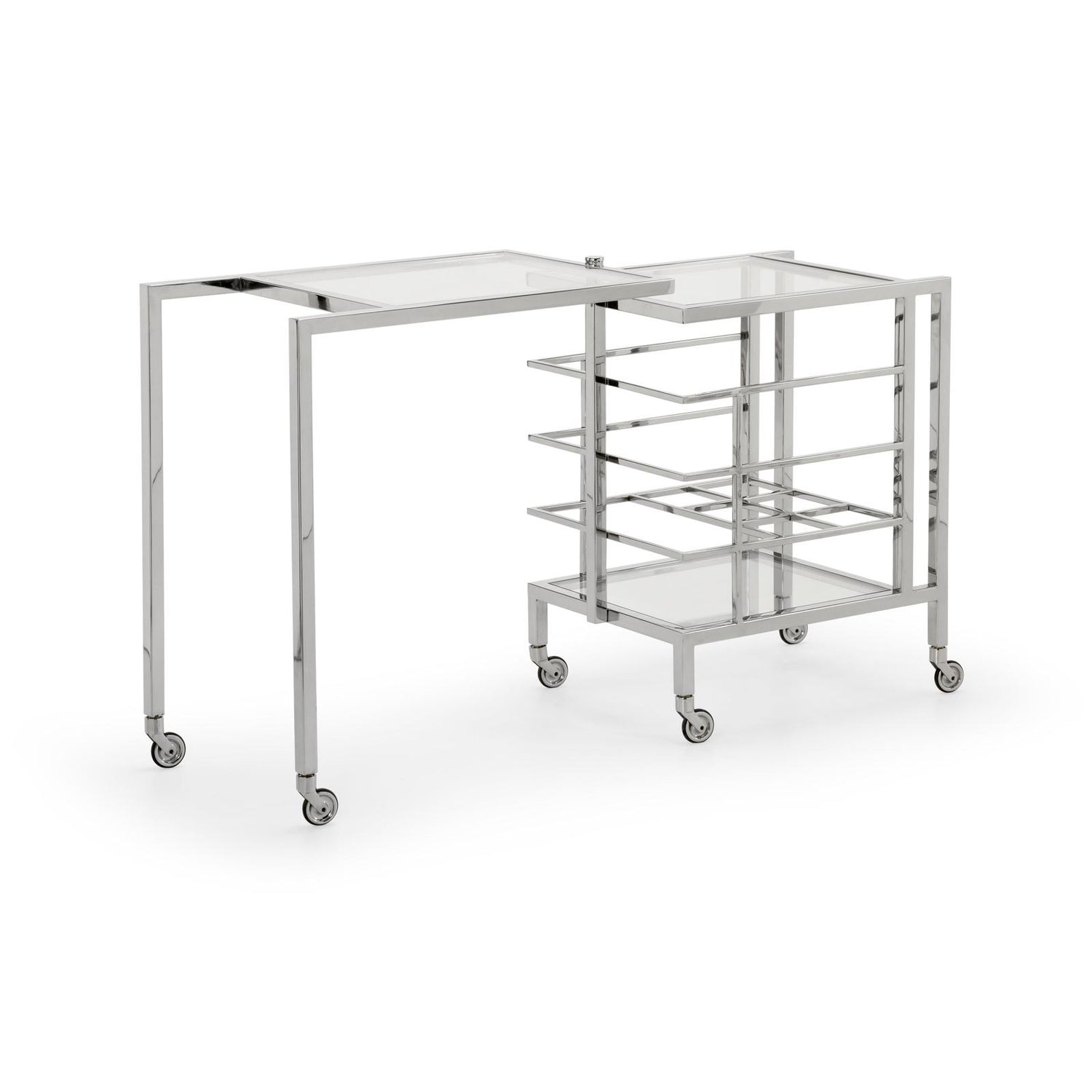Chelsea House Rankin Nickel Bar Cart