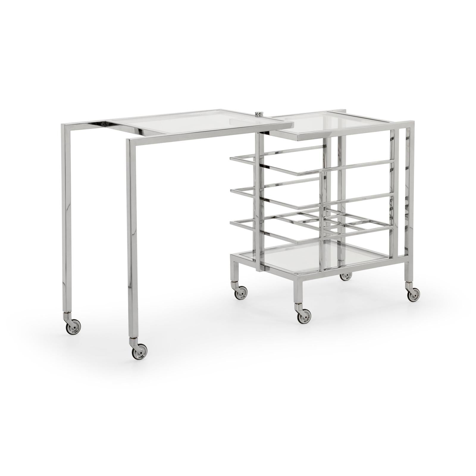 Chelsea House Rankin Nickel Bar Cart