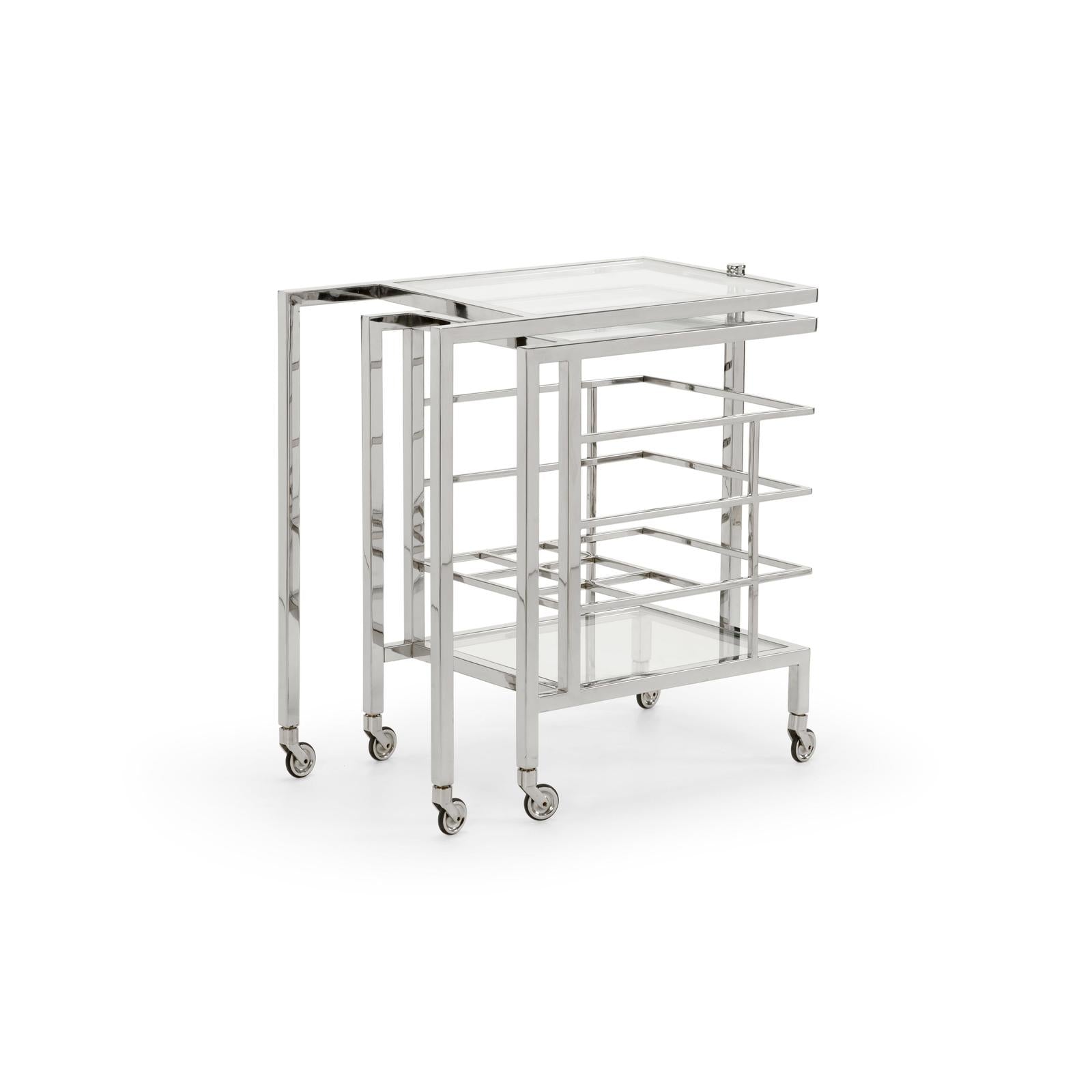 Chelsea House Rankin Nickel Bar Cart
