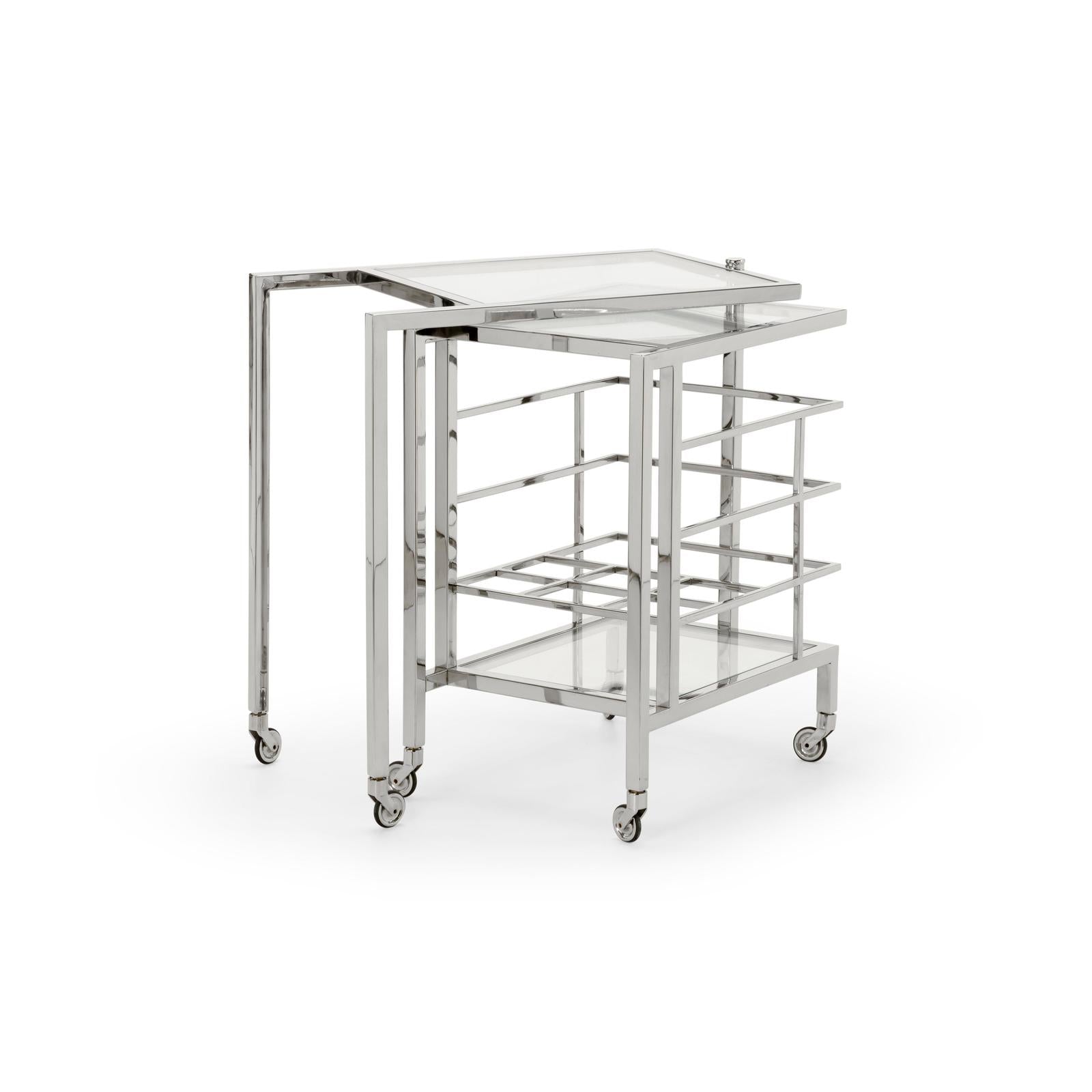 Chelsea House Rankin Nickel Bar Cart
