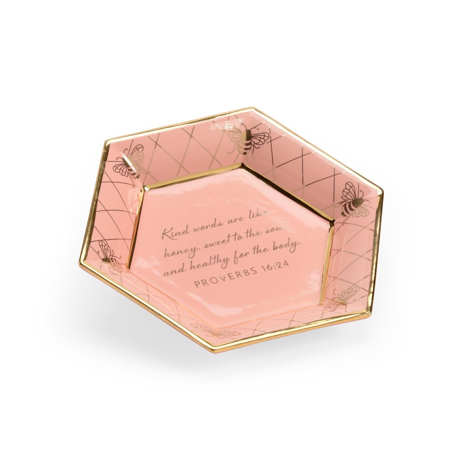 Chelsea House Honeycomb Bee Verse Plate