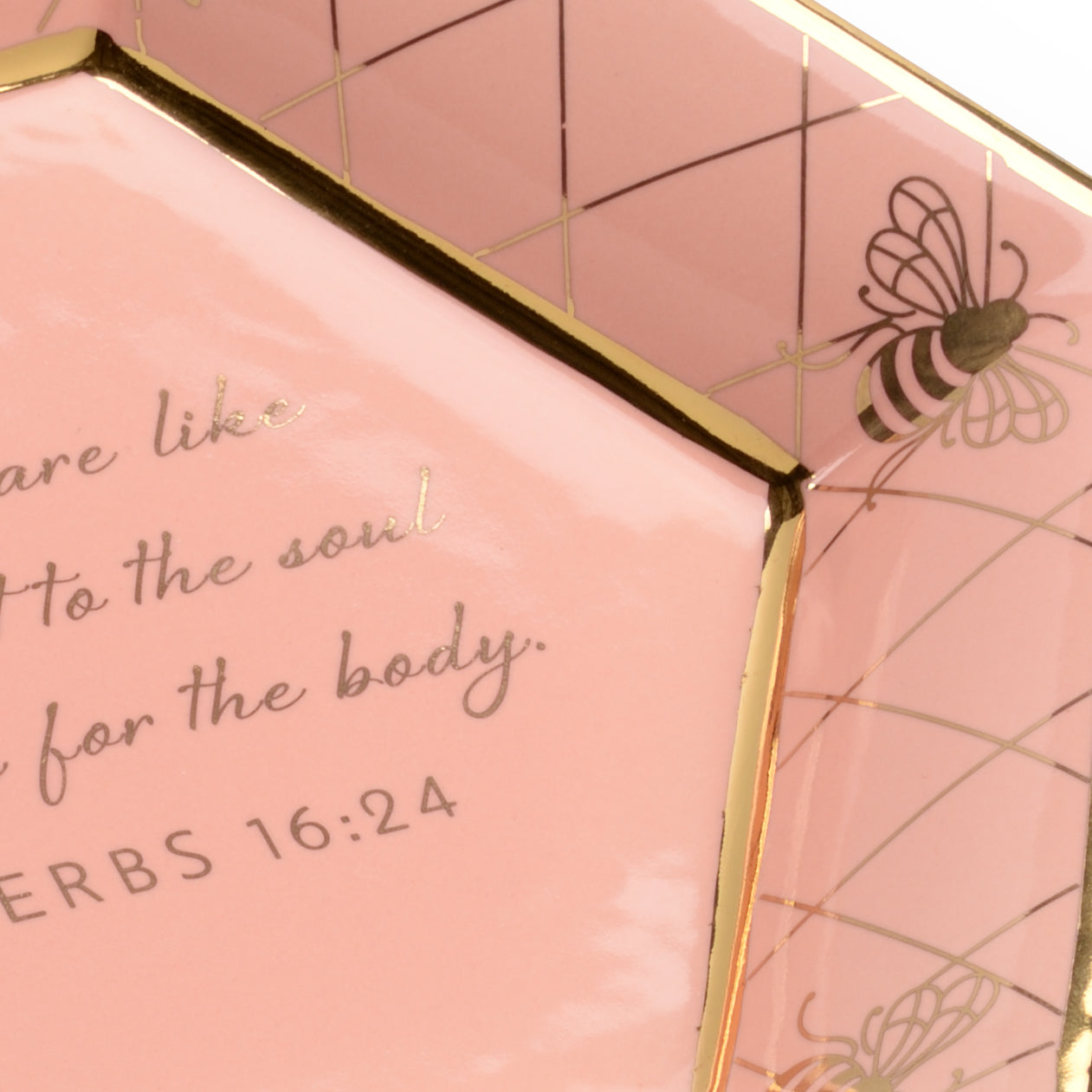 Chelsea House Honeycomb Bee Verse Plate