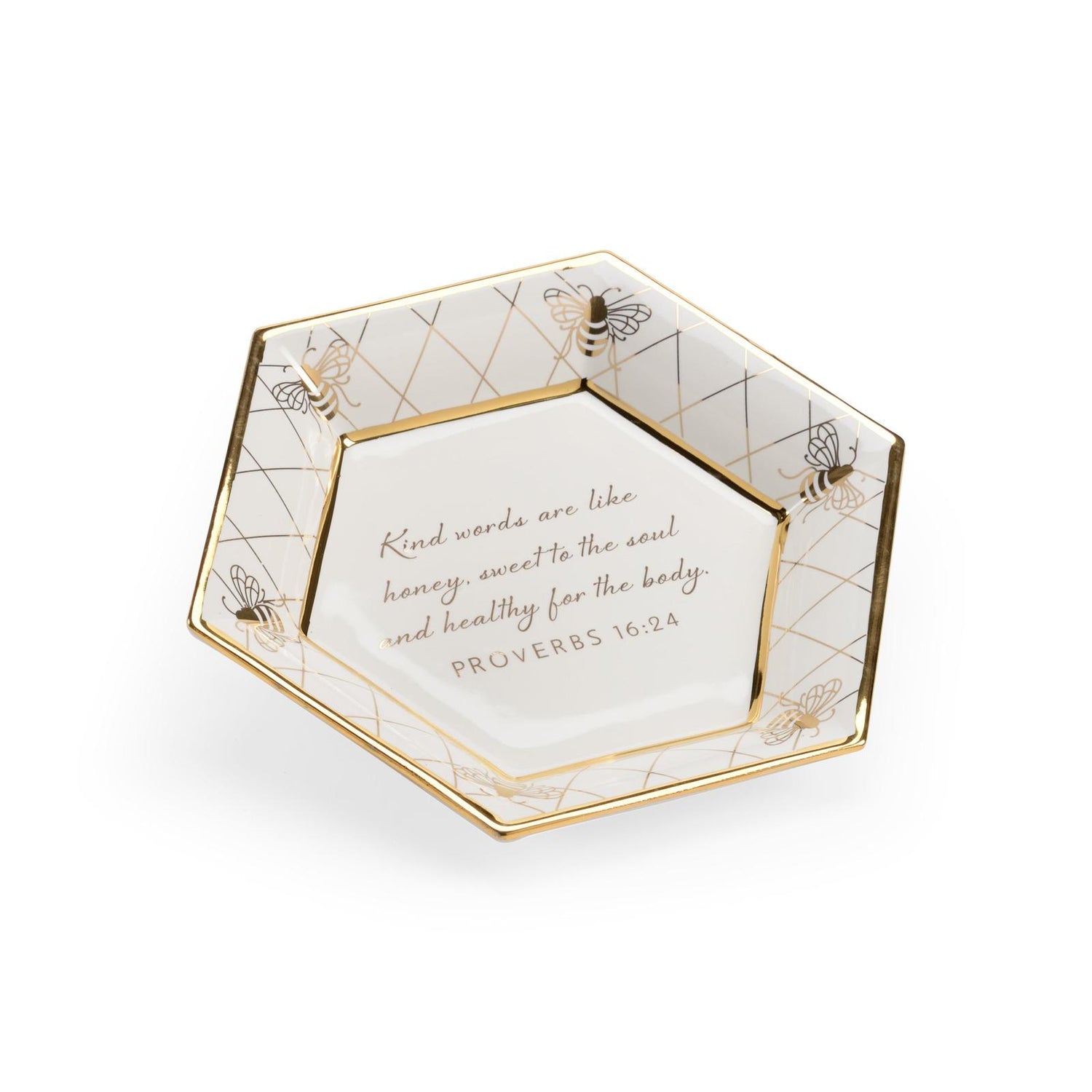 Chelsea House Honeycomb Bee Verse Plate
