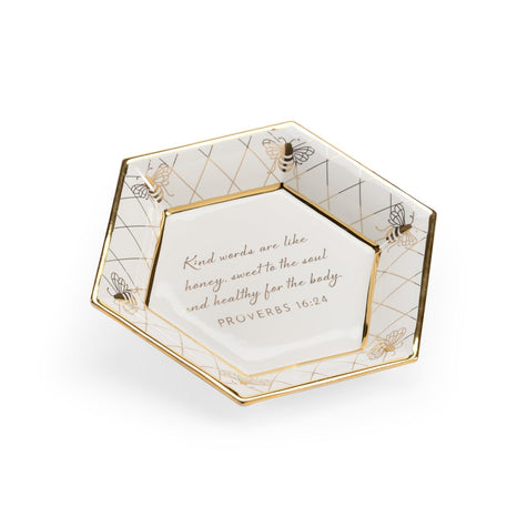 Chelsea House Honeycomb Bee Verse Plate