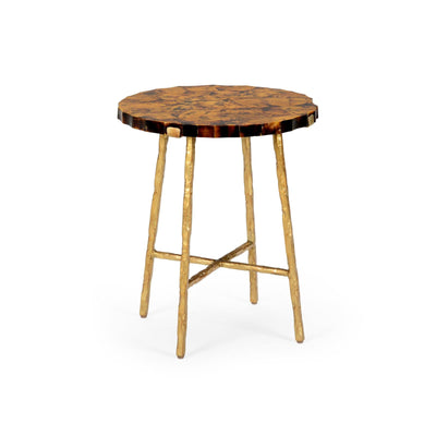 Chelsea House Brown Penshell Side Table