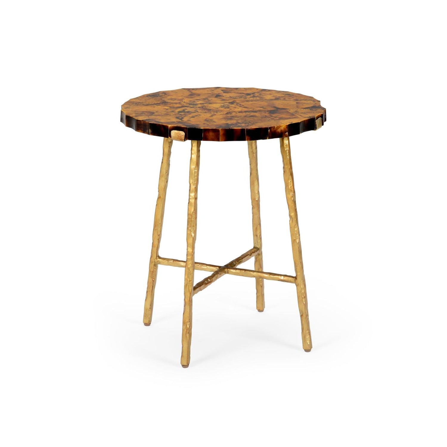 Chelsea House Brown Penshell Side Table