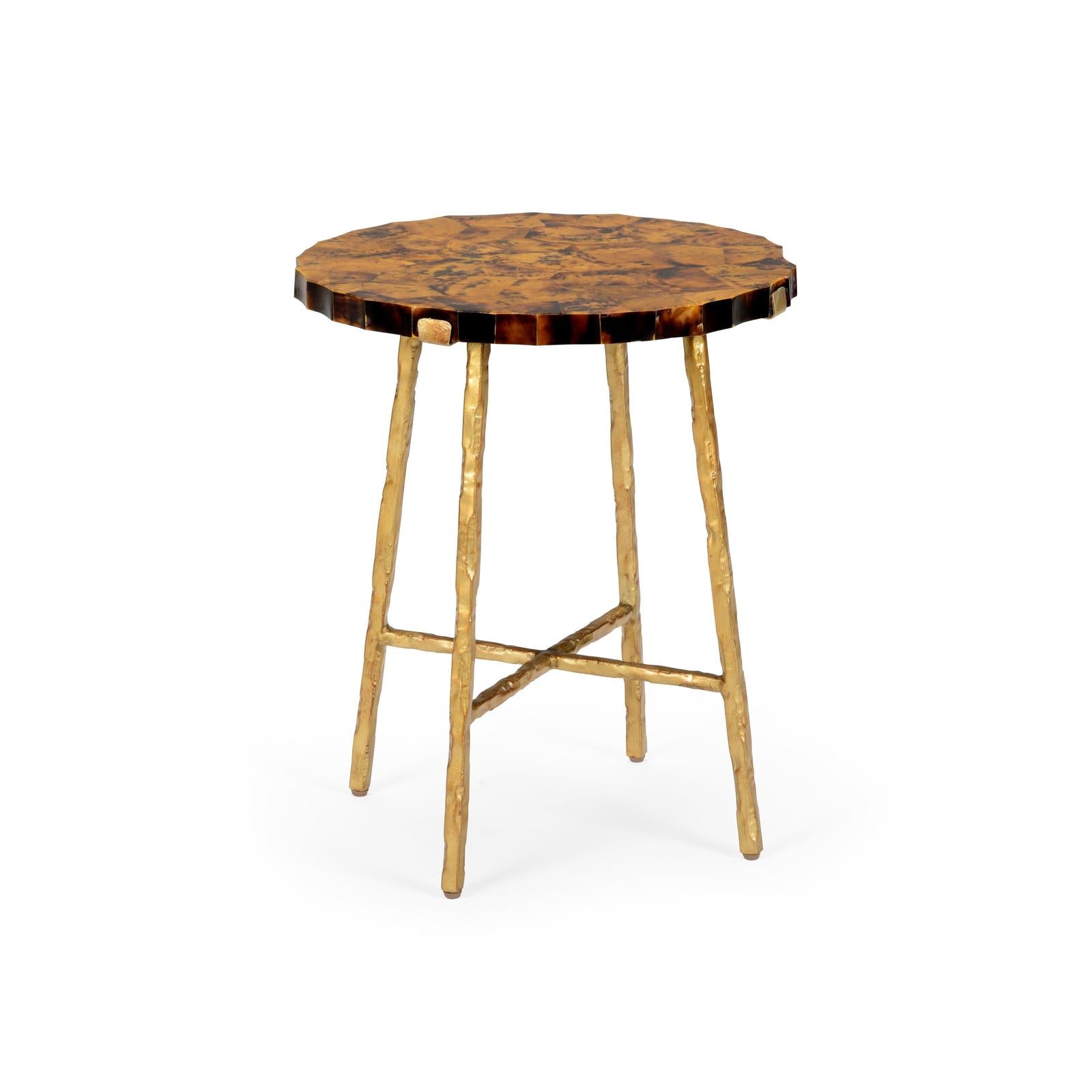 Chelsea House Brown Penshell Side Table