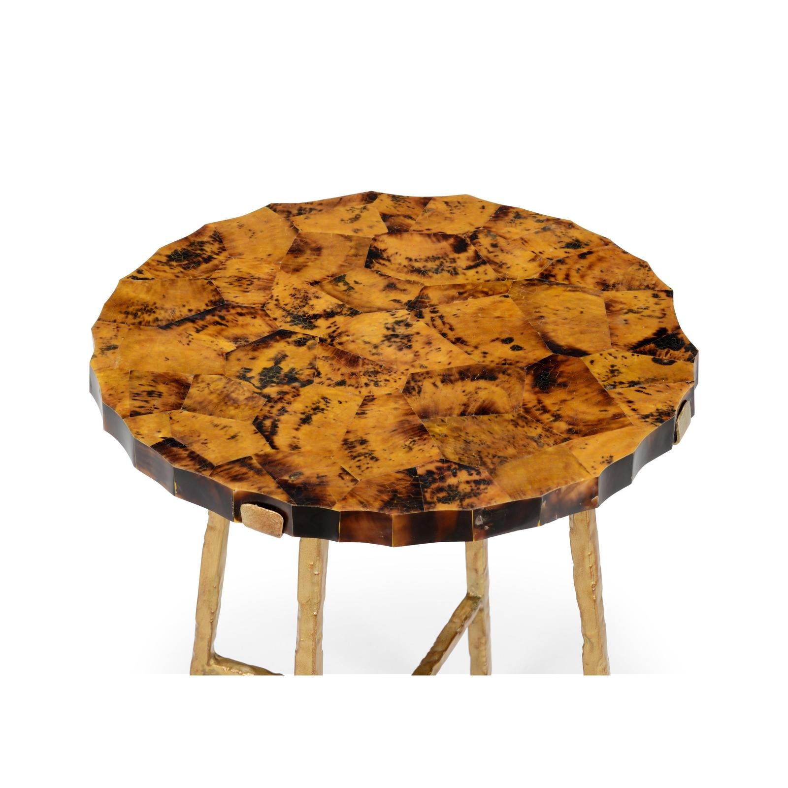 Chelsea House Brown Penshell Side Table