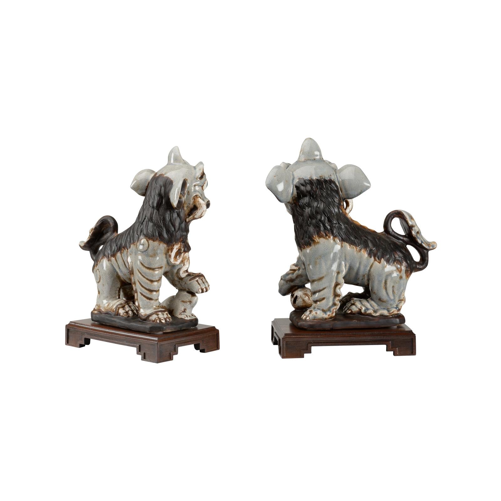 Chelsea House Chinese Dogs Sculpture, Pair