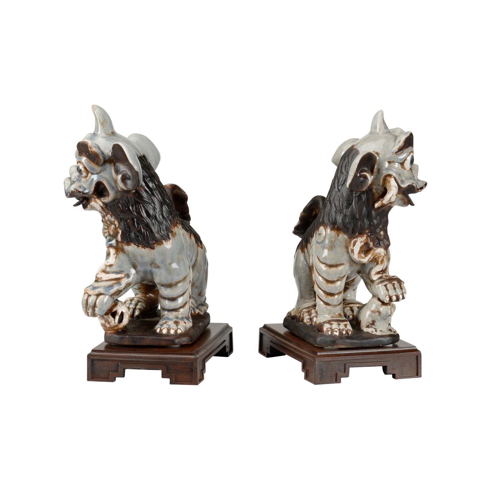 Chelsea House Chinese Dogs Sculpture, Pair