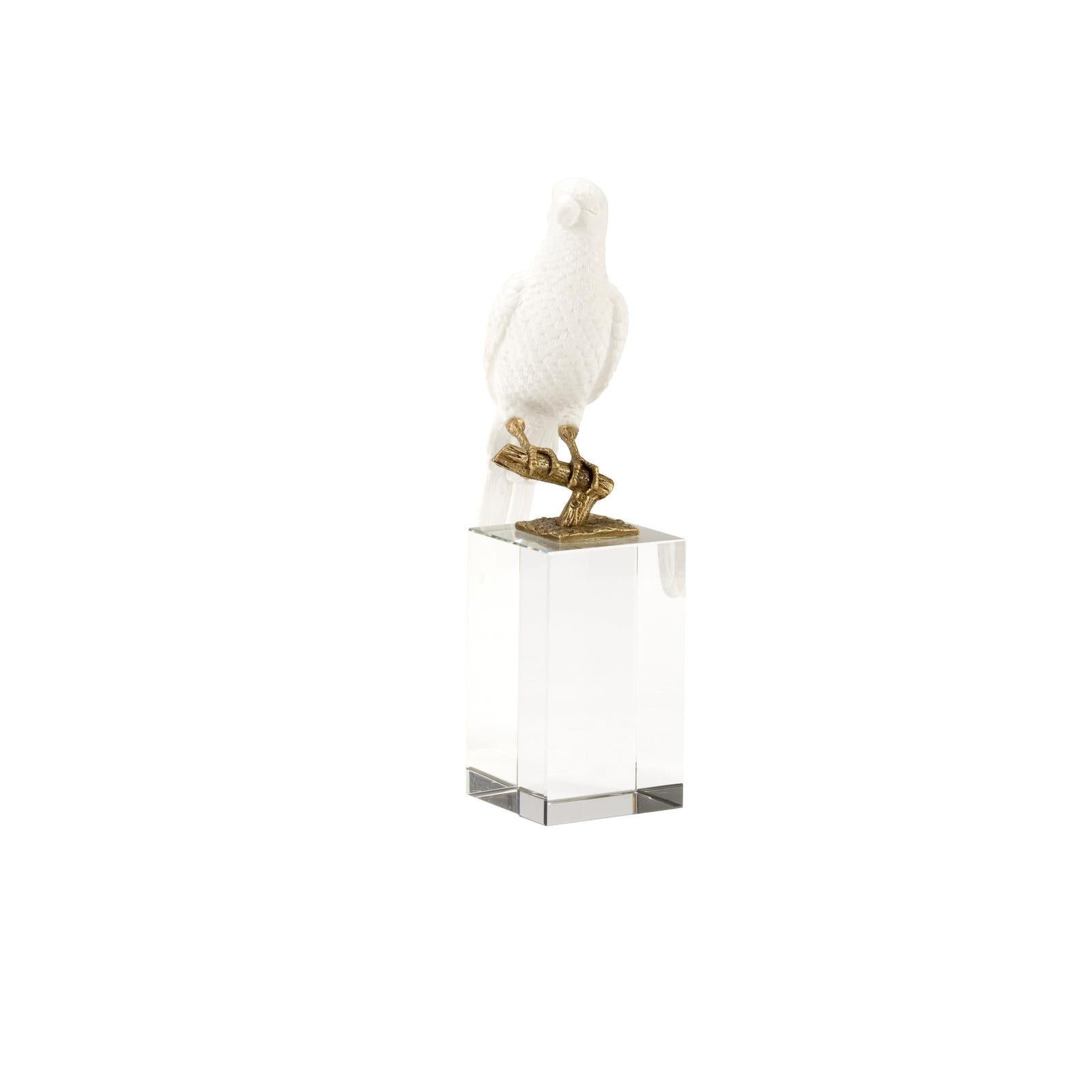 Chelsea House Parrot On Crystal Sculpture