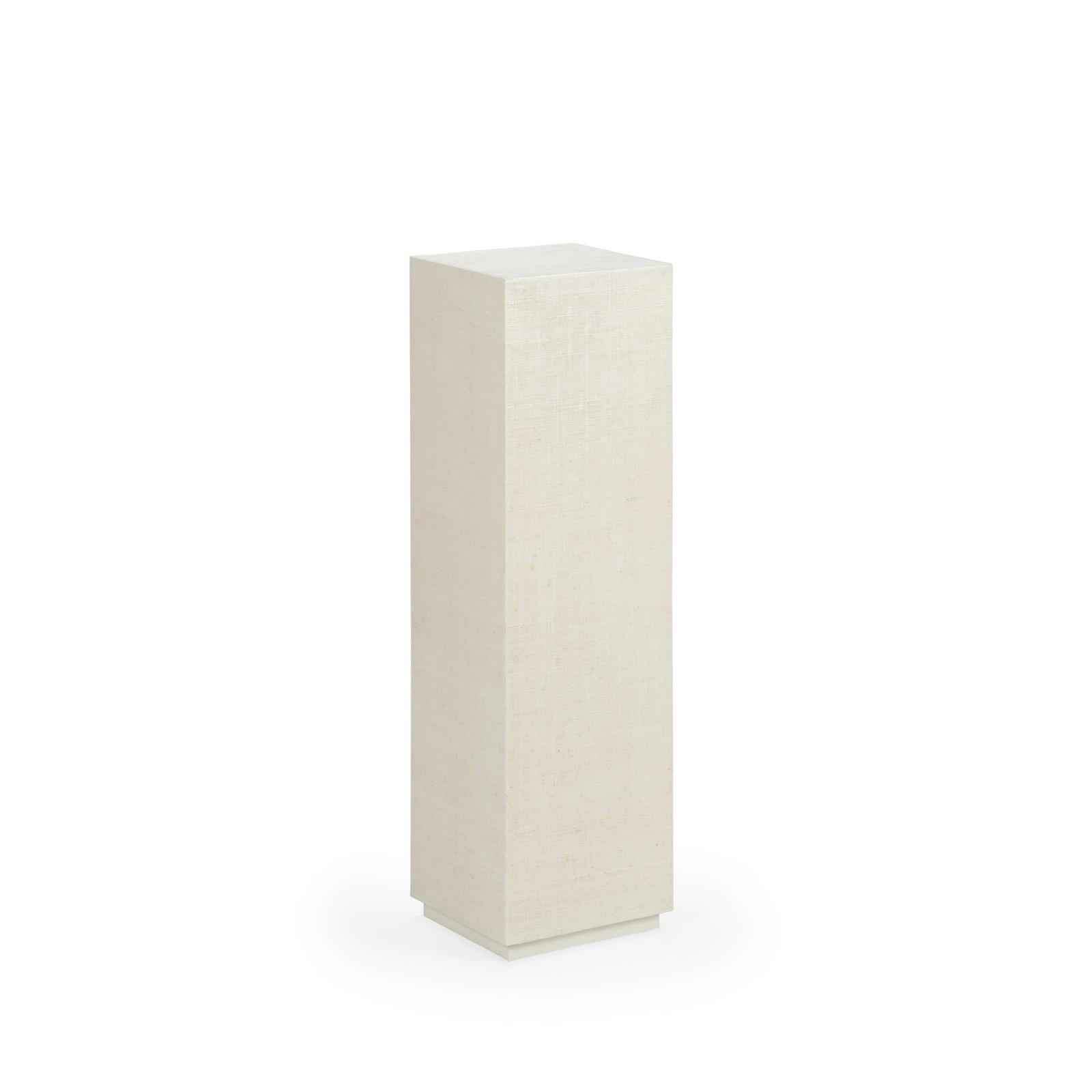 Chelsea House White Raffia Pedestal