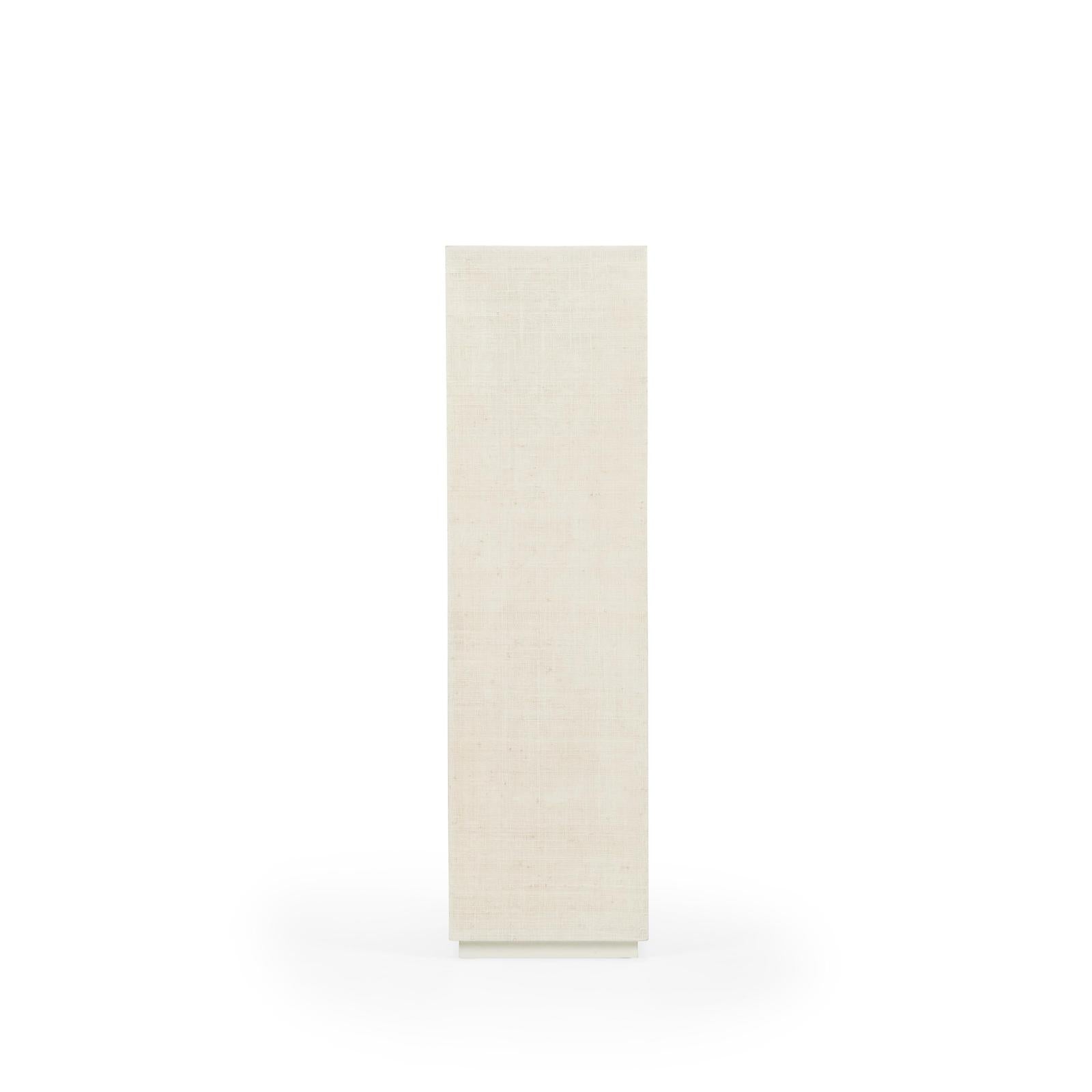 Chelsea House White Raffia Pedestal