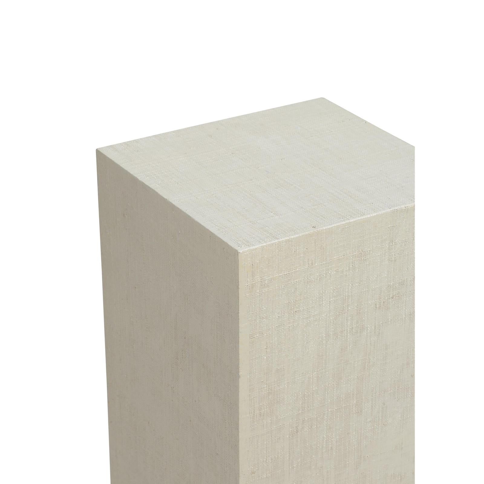 Chelsea House White Raffia Pedestal