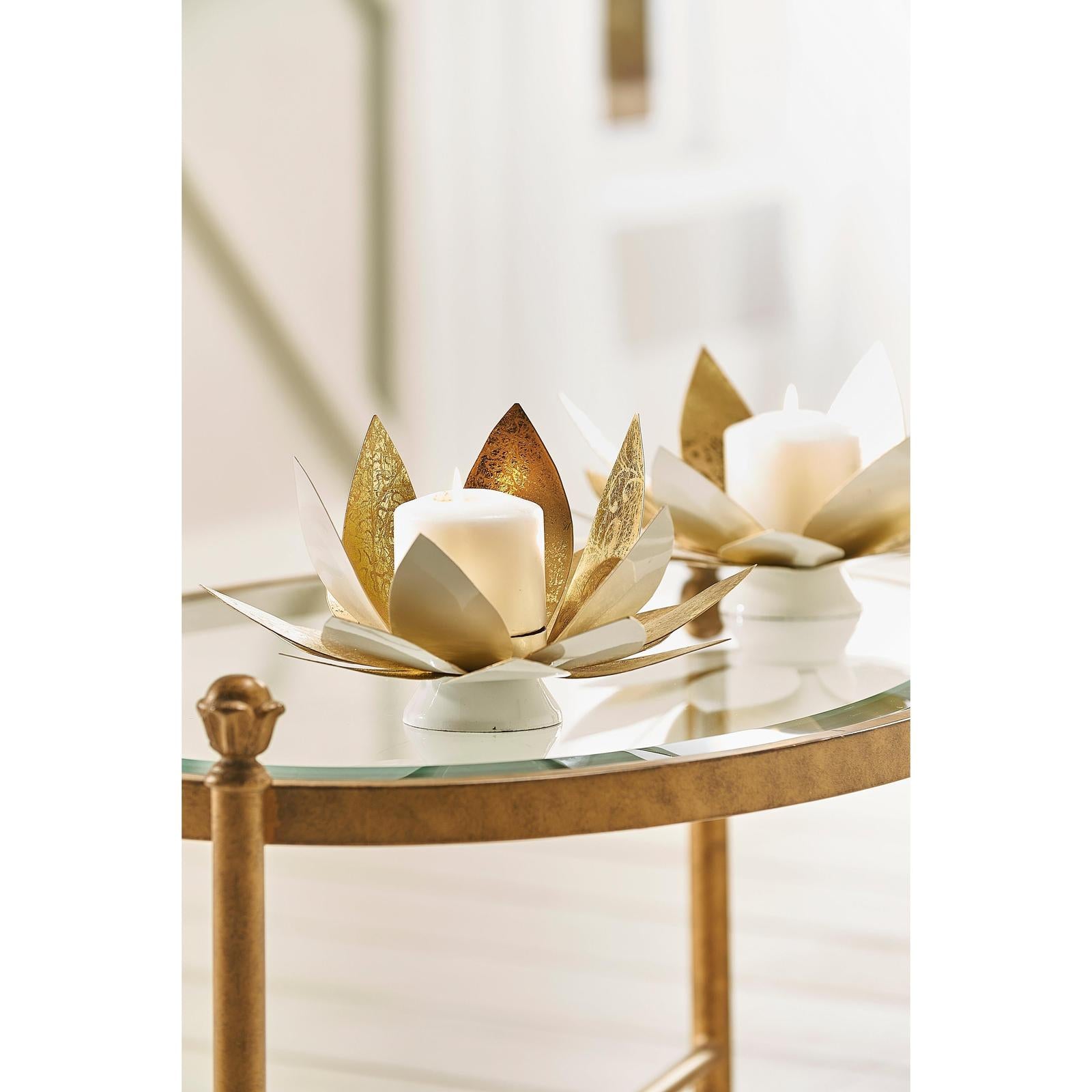 Chelsea House Lotus Candleholders, Set of 2