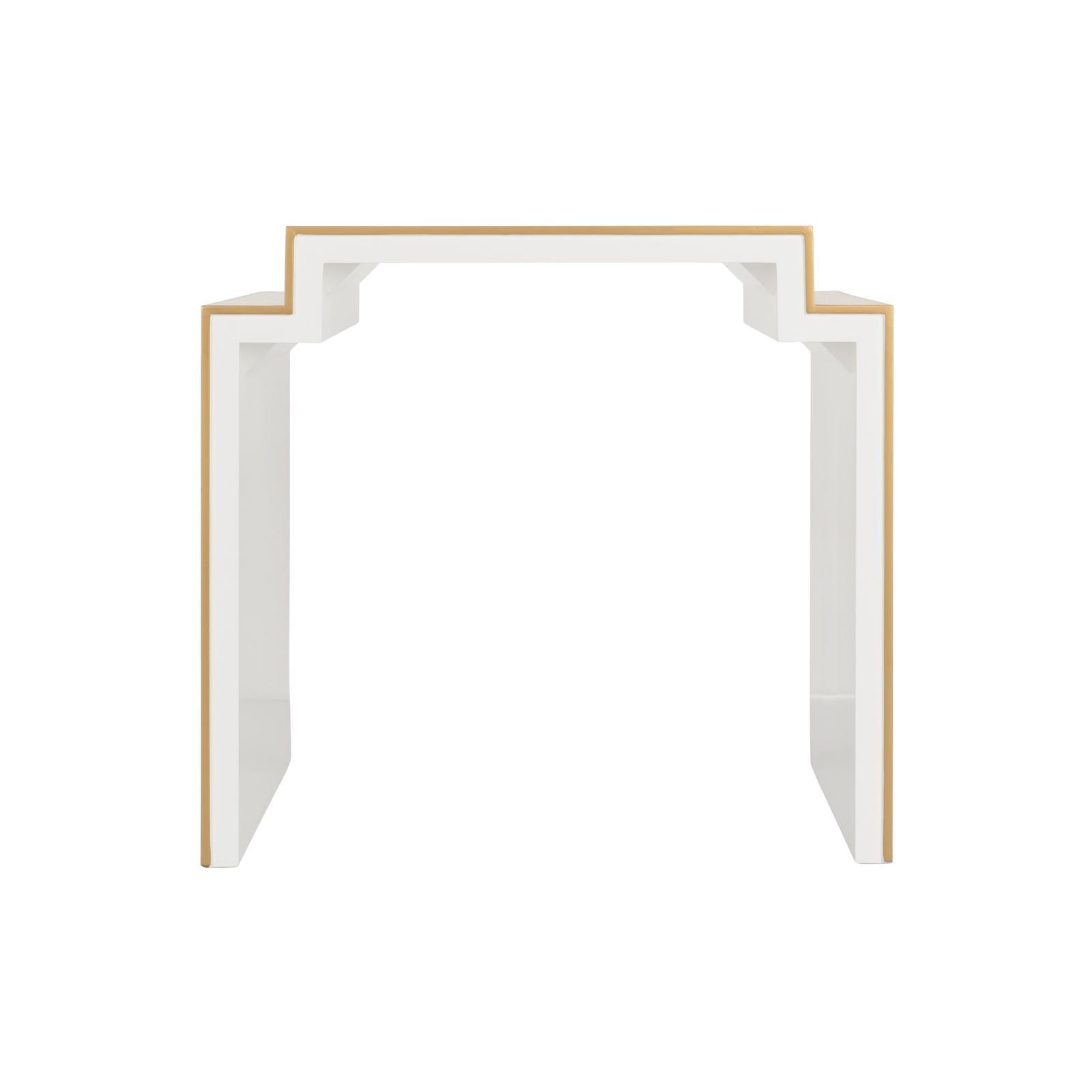 Chelsea House Chatsworth White Side Table