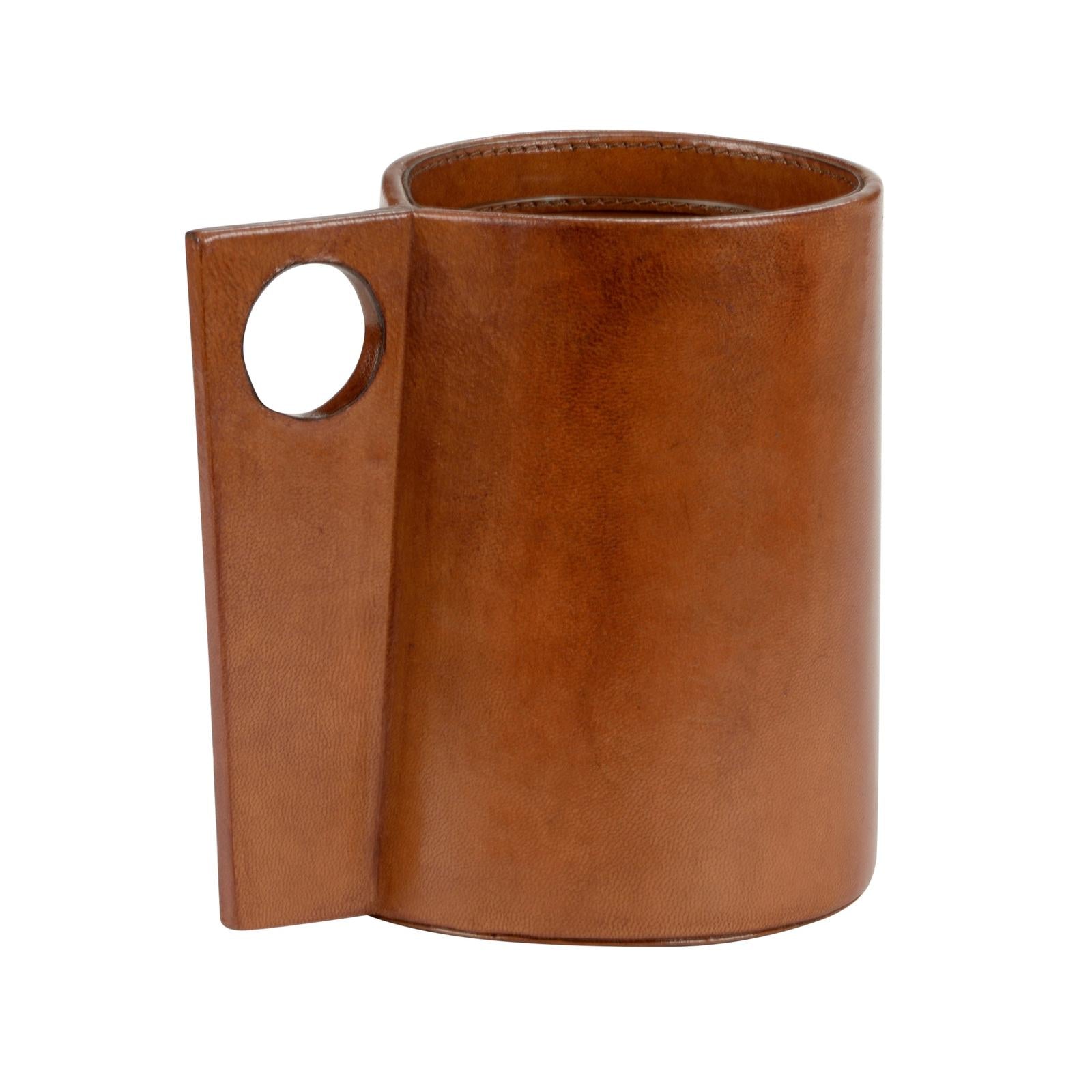 Chelsea House Leather Small Vase