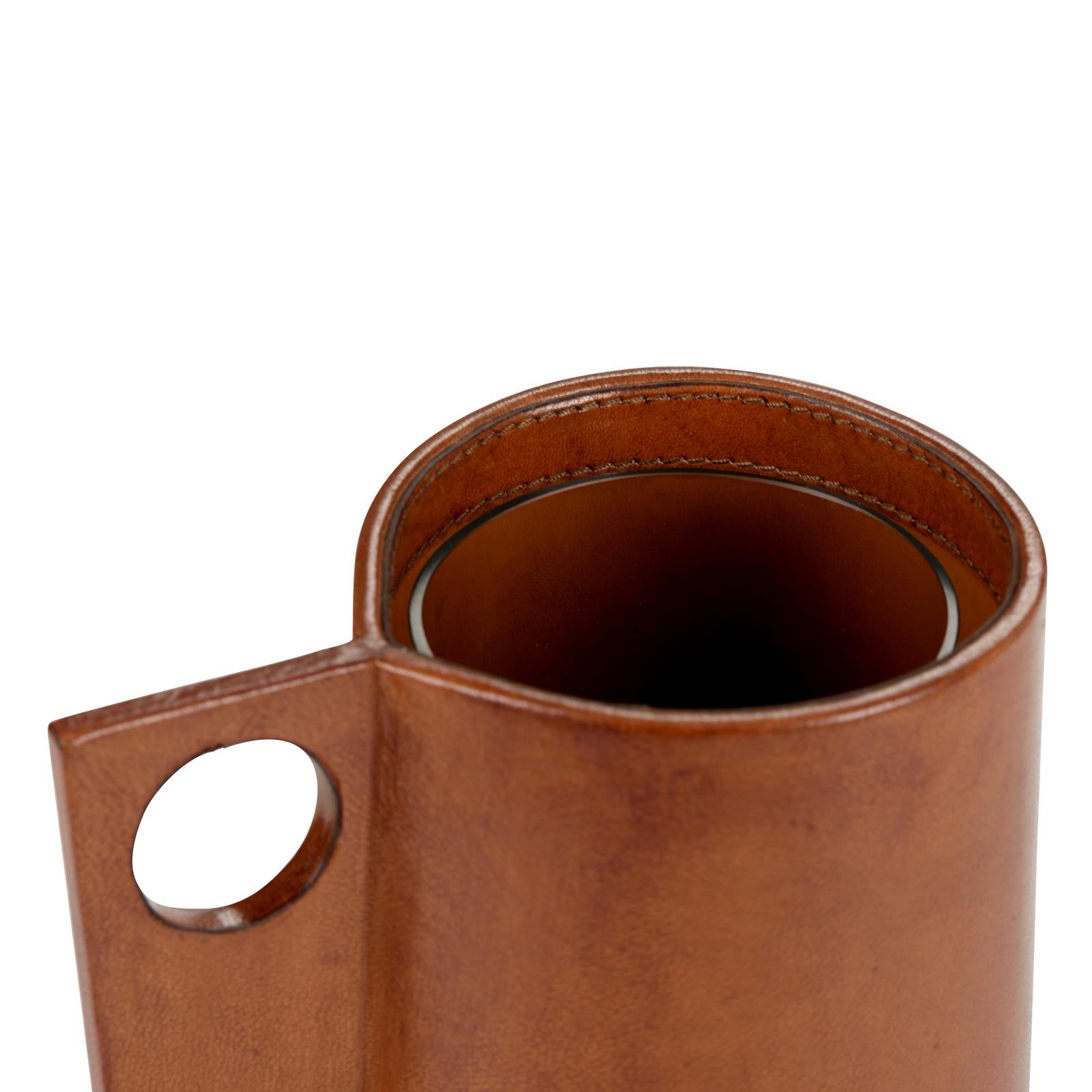 Chelsea House Leather Small Vase