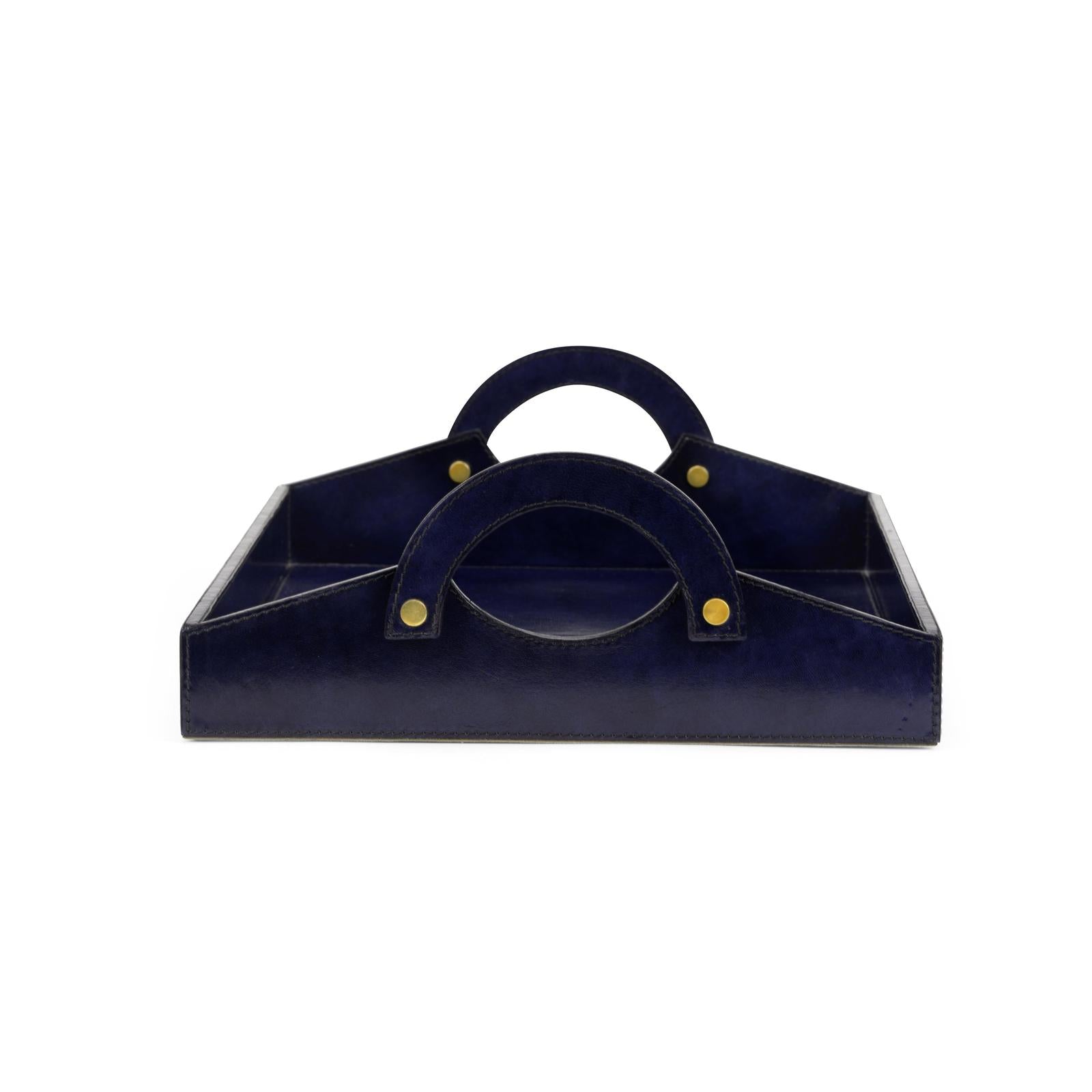 Chelsea House Leather Midnight Blue Tray
