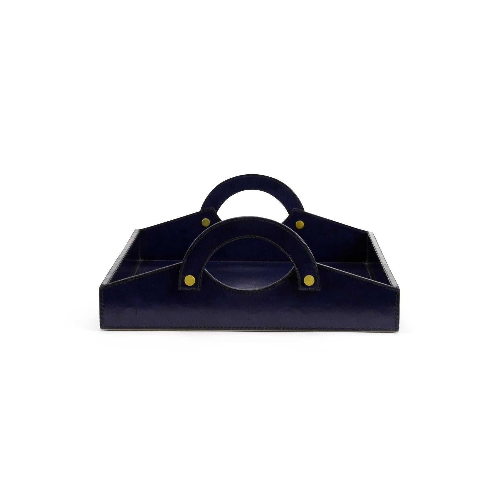 Chelsea House Leather Midnight Blue Tray