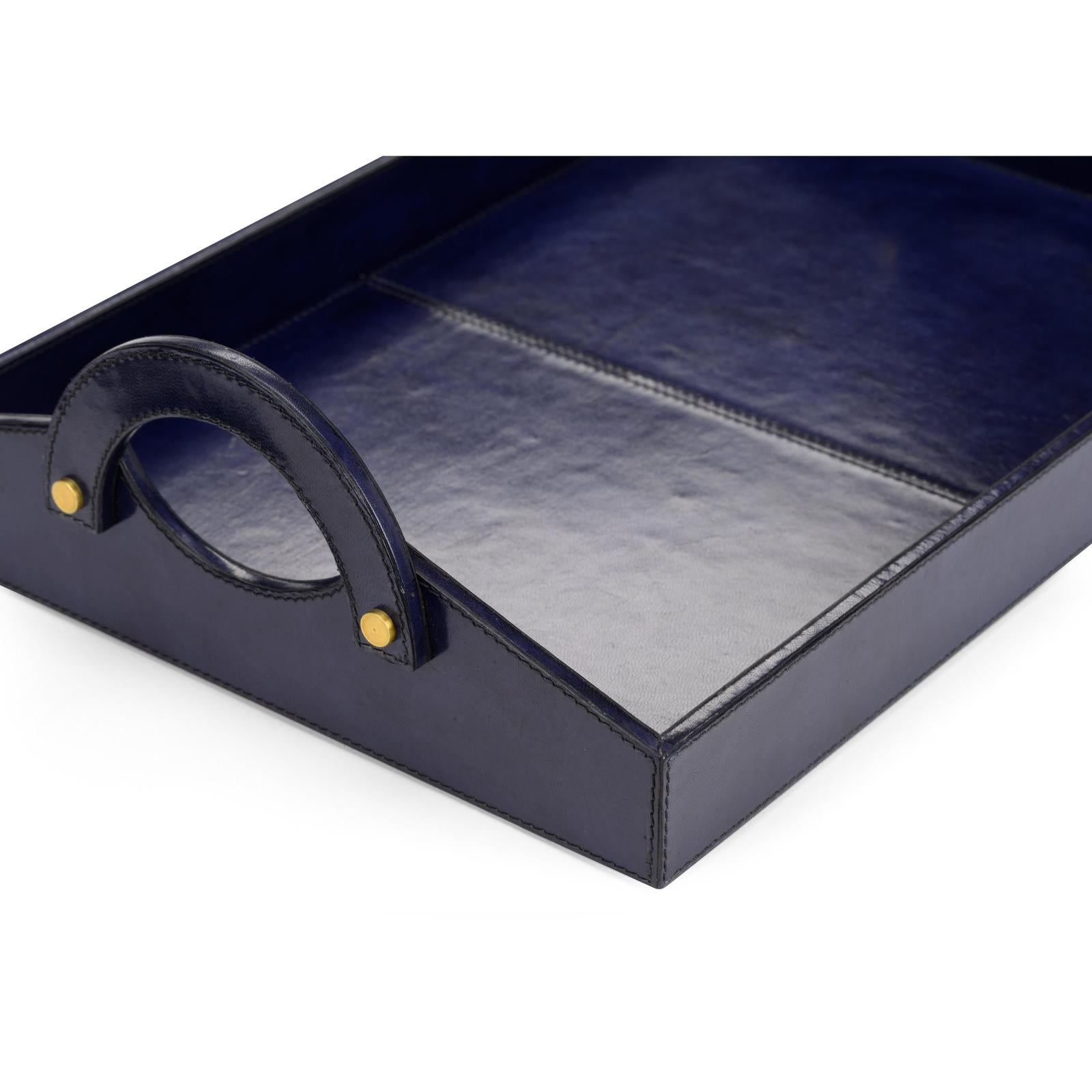 Chelsea House Leather Midnight Blue Tray
